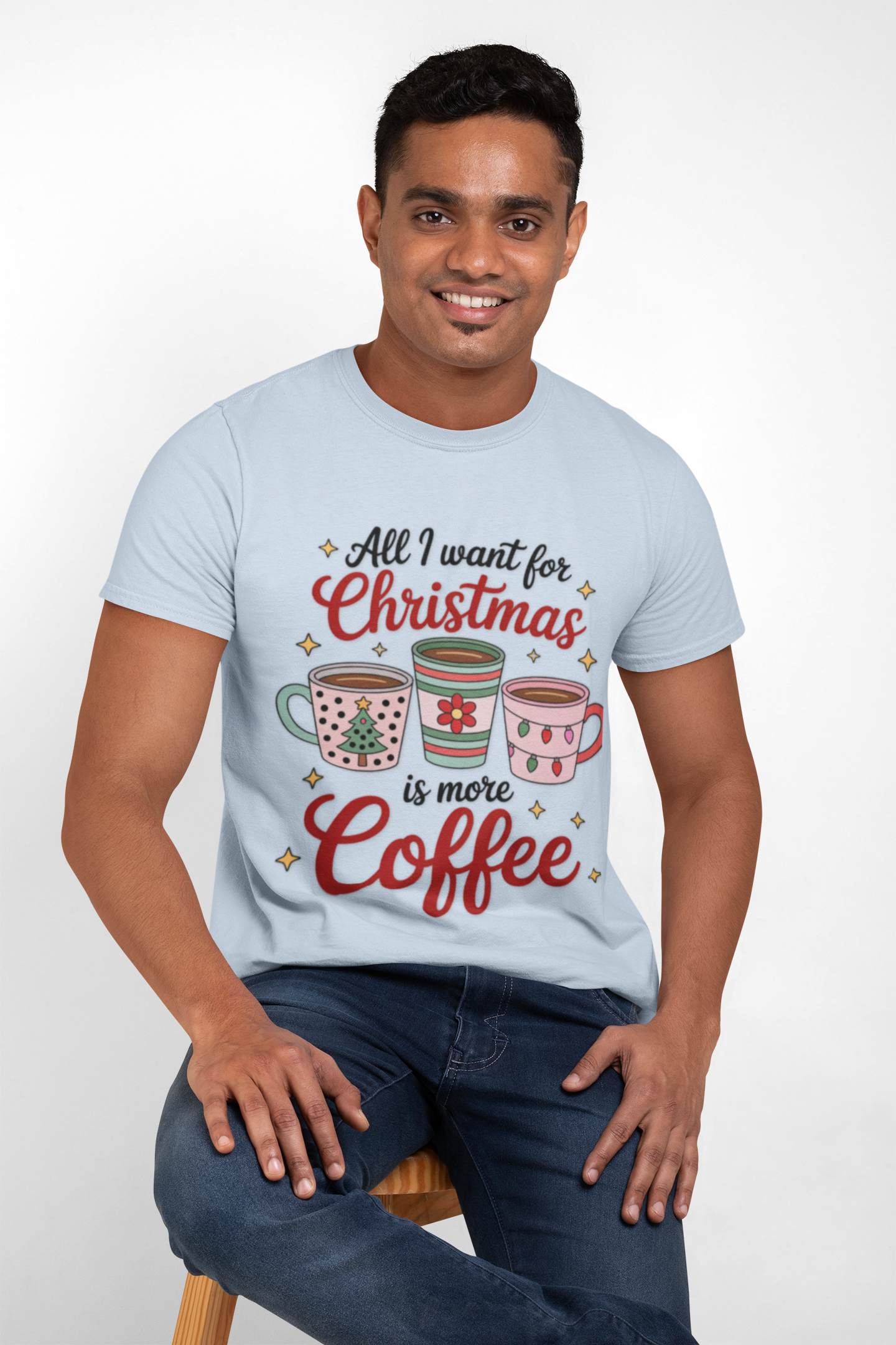 Christmas Coffee Lovers T-Shirt, Holiday Tee, Funny Christmas Gift, Unisex Softstyle Shirt, Coffee Theme Apparel