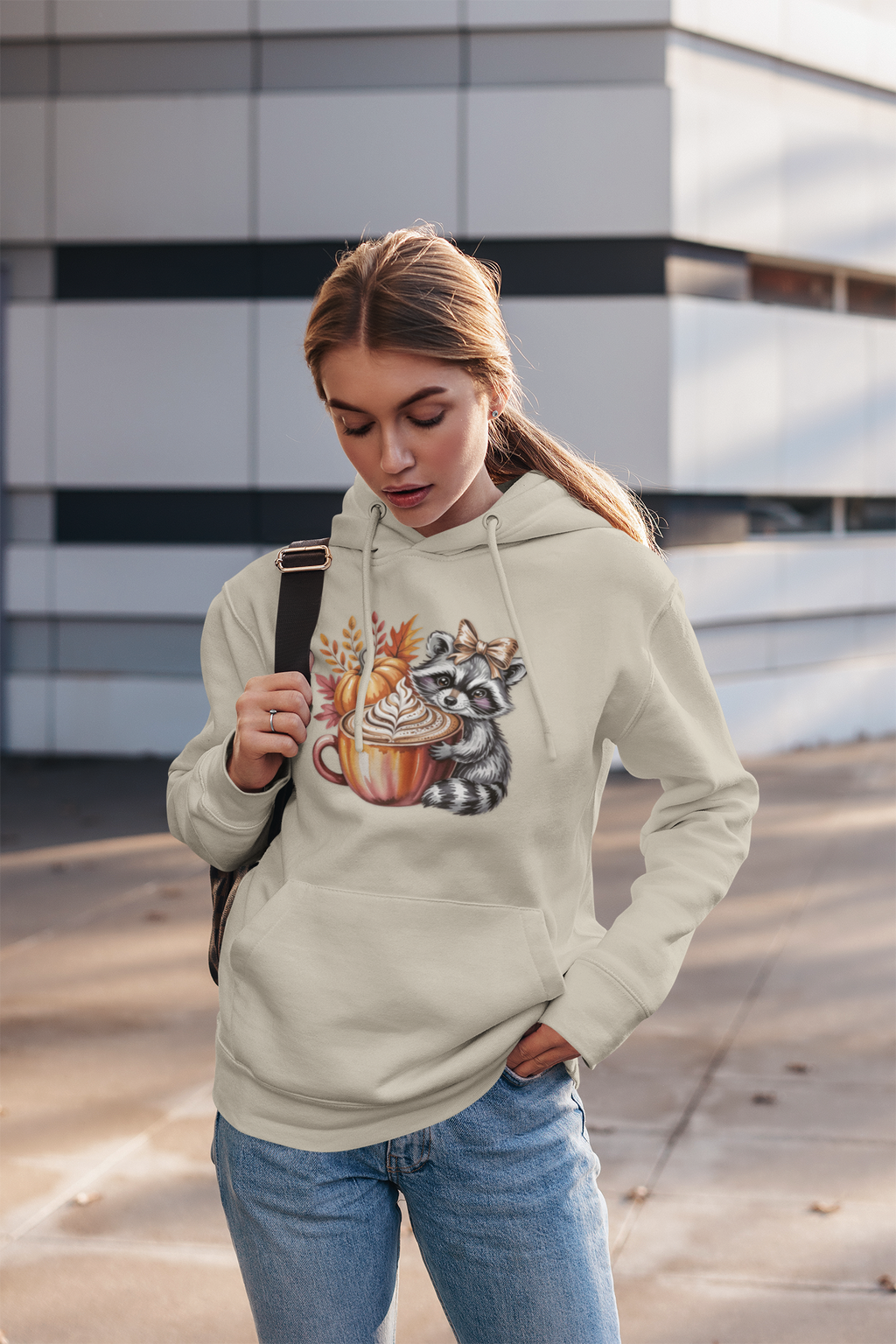 Cozy Raccoon Sweatshirt | Autumn Hoodie, Fall Fashion, Cute Unisex Pullover, Pumpkin Spice Lover Gift, Seasonal Outfit