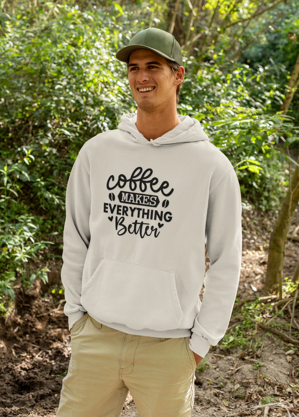Coffee Makes Everything Better Hoodie — Cozy Pullover for Coffee Lovers, Unisex Hoodie for Coffee Lovers