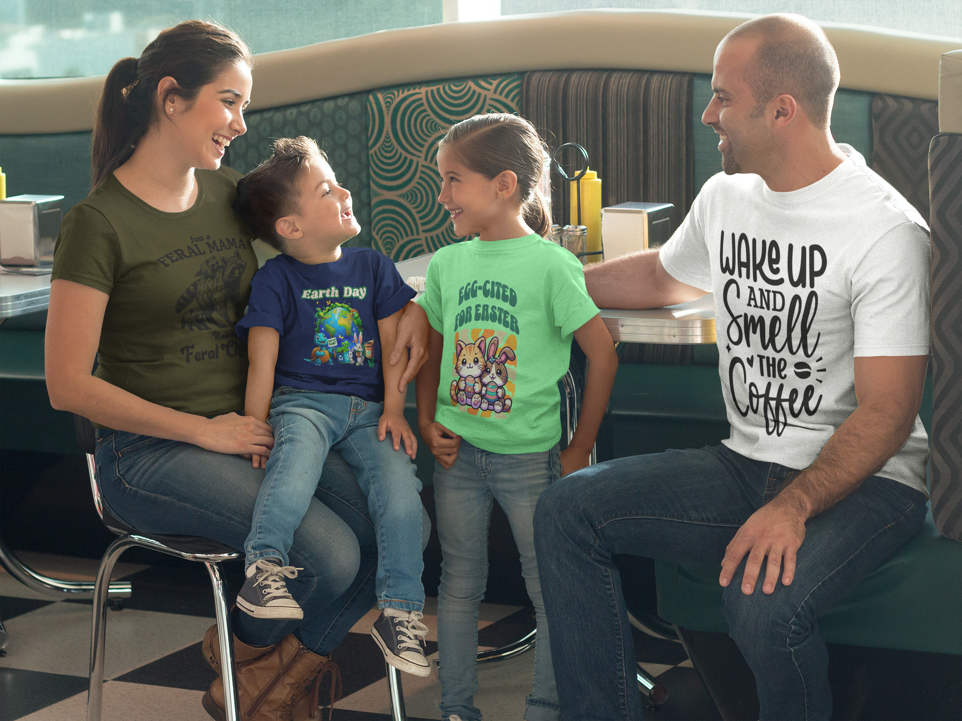 Mother's Day T-Shirt, Just a Feral Mama raising Feral Children, Cute T-Shirt for Moms