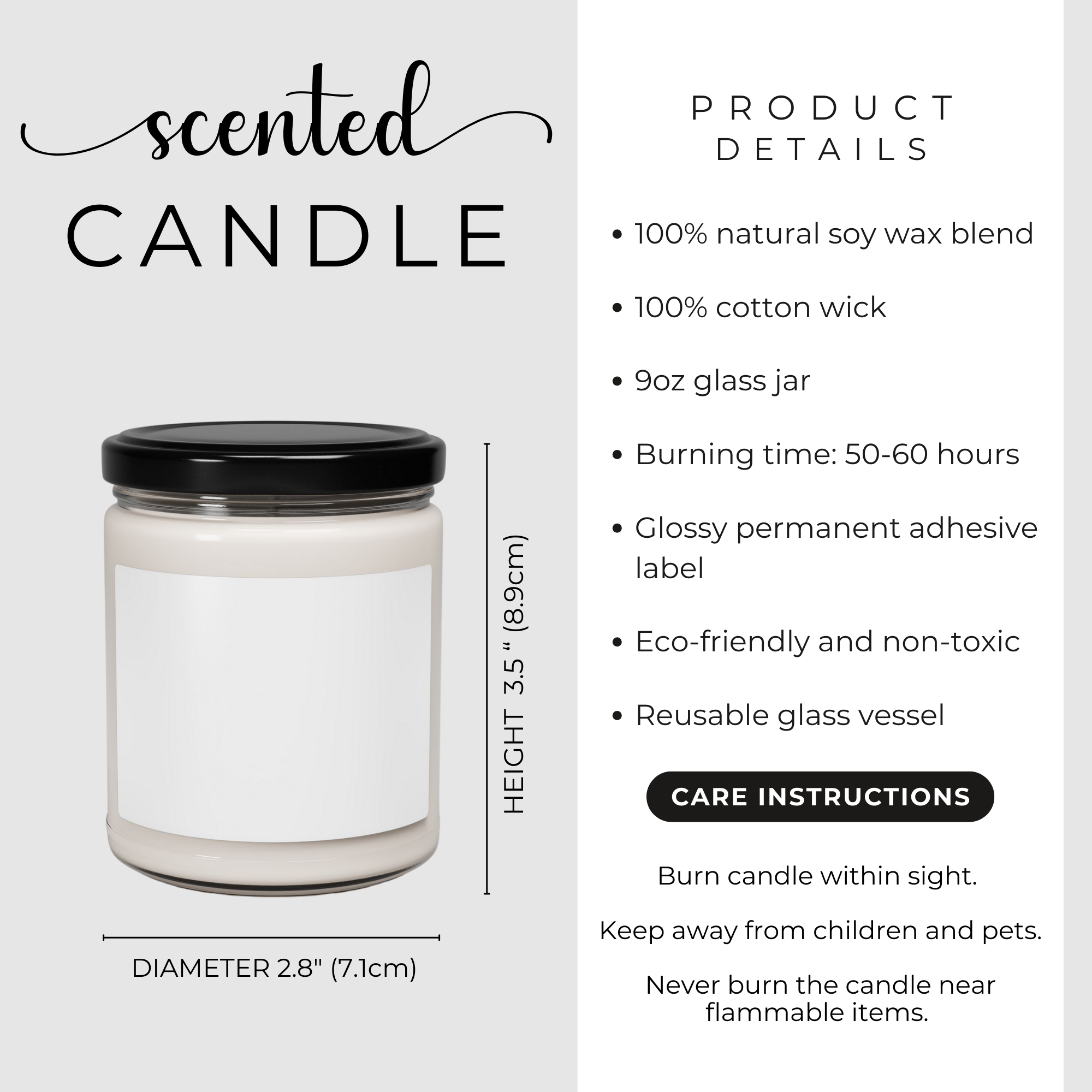 For the days when Idaho feels far away, Homesick Idaho Gift, State Candle, Idaho Souvenir, Scented Soy Candles Black Lid, Eco-friendly Gift