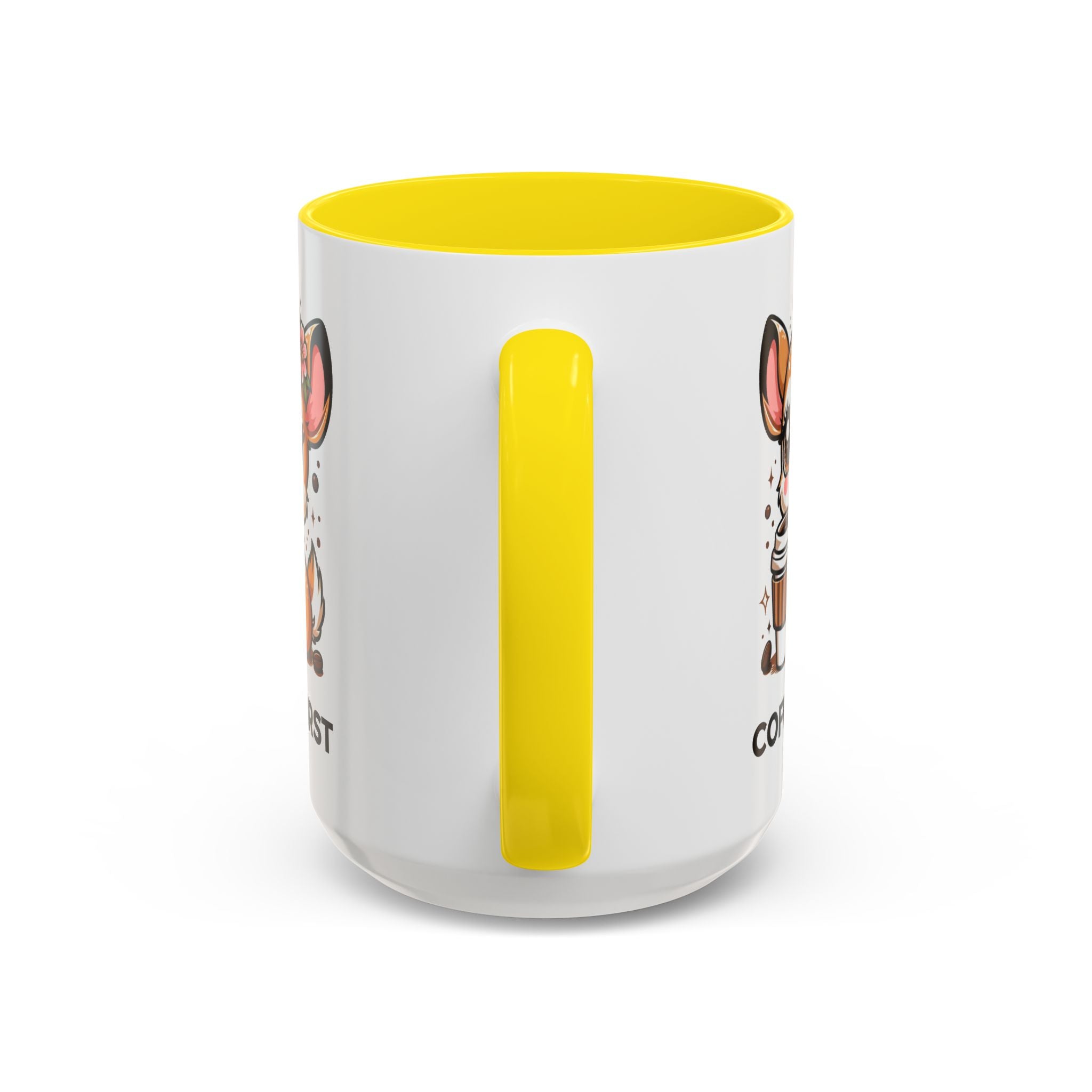 Cute Coffee Mug, Coffee First, Animal Lover Gift, Kawaii Mug, Adorable Animal Coffee Cup