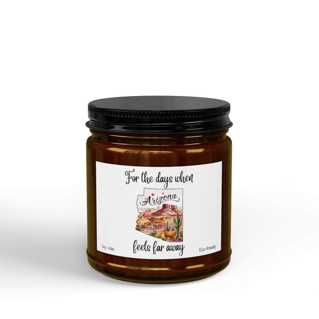 For the days when Arizona feels far away, Homesick Gift, State Candle, Arizona Souvenir, Scented Soy Candles Black Lid, Eco-friendly Gift