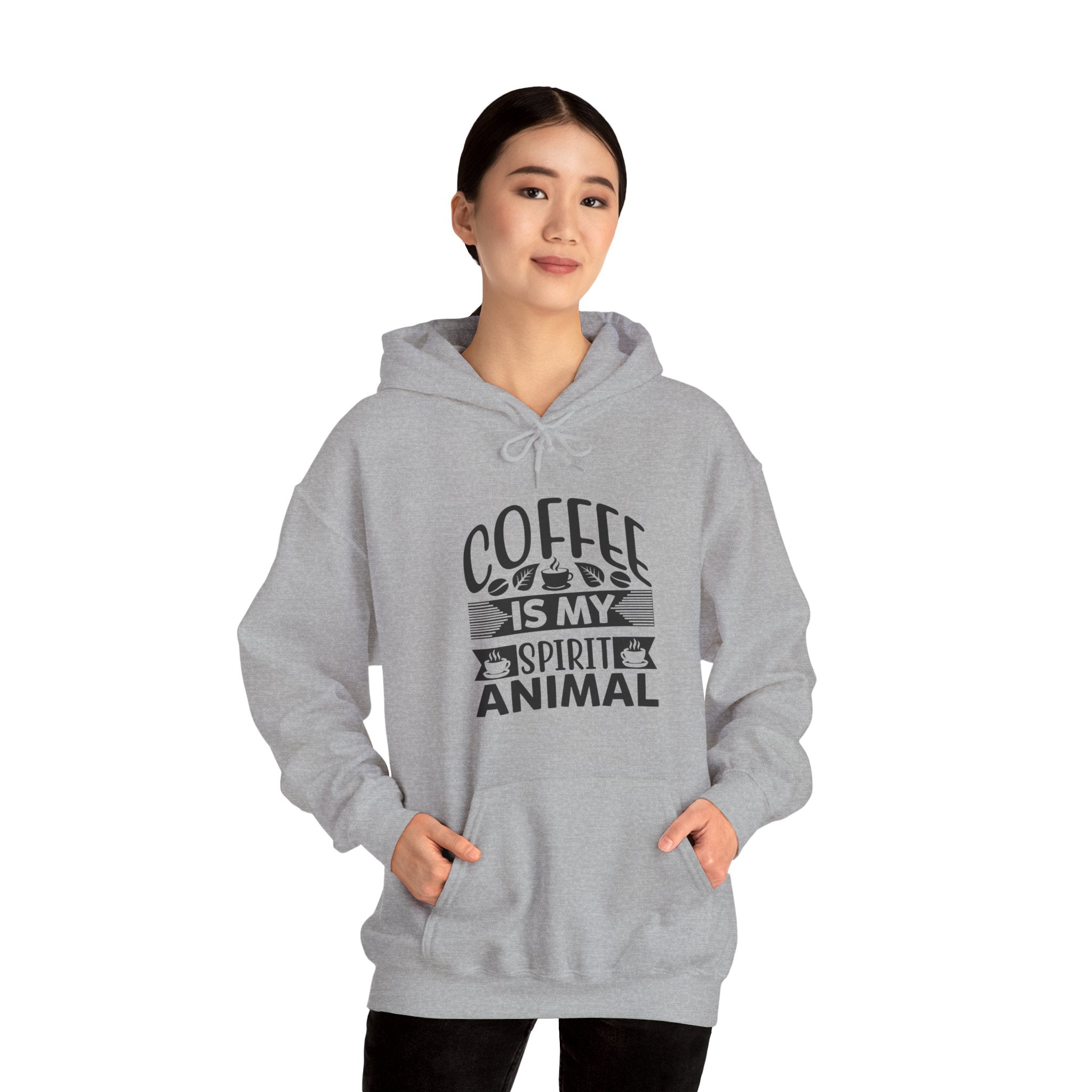 Coffee Is My Spirit Animal Hoodie – Funny Coffee Lover Pullover, Hoodie for Coffee Lovers, Unisex Hoodie