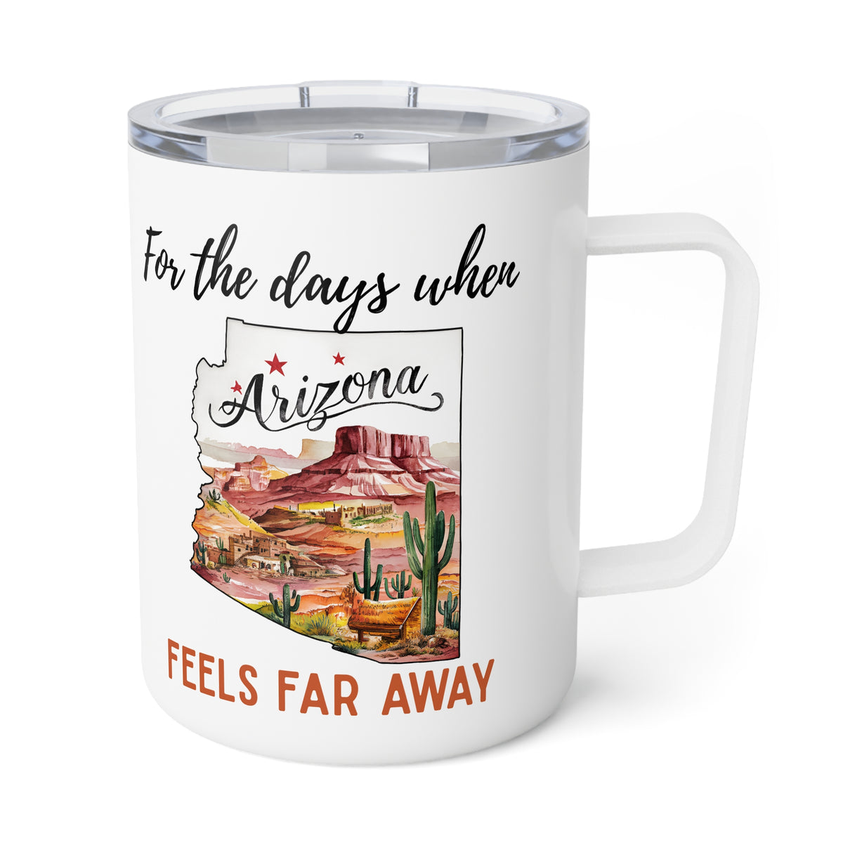 Arizona Insulated Coffee Mug, State Mug, Housewarming candle