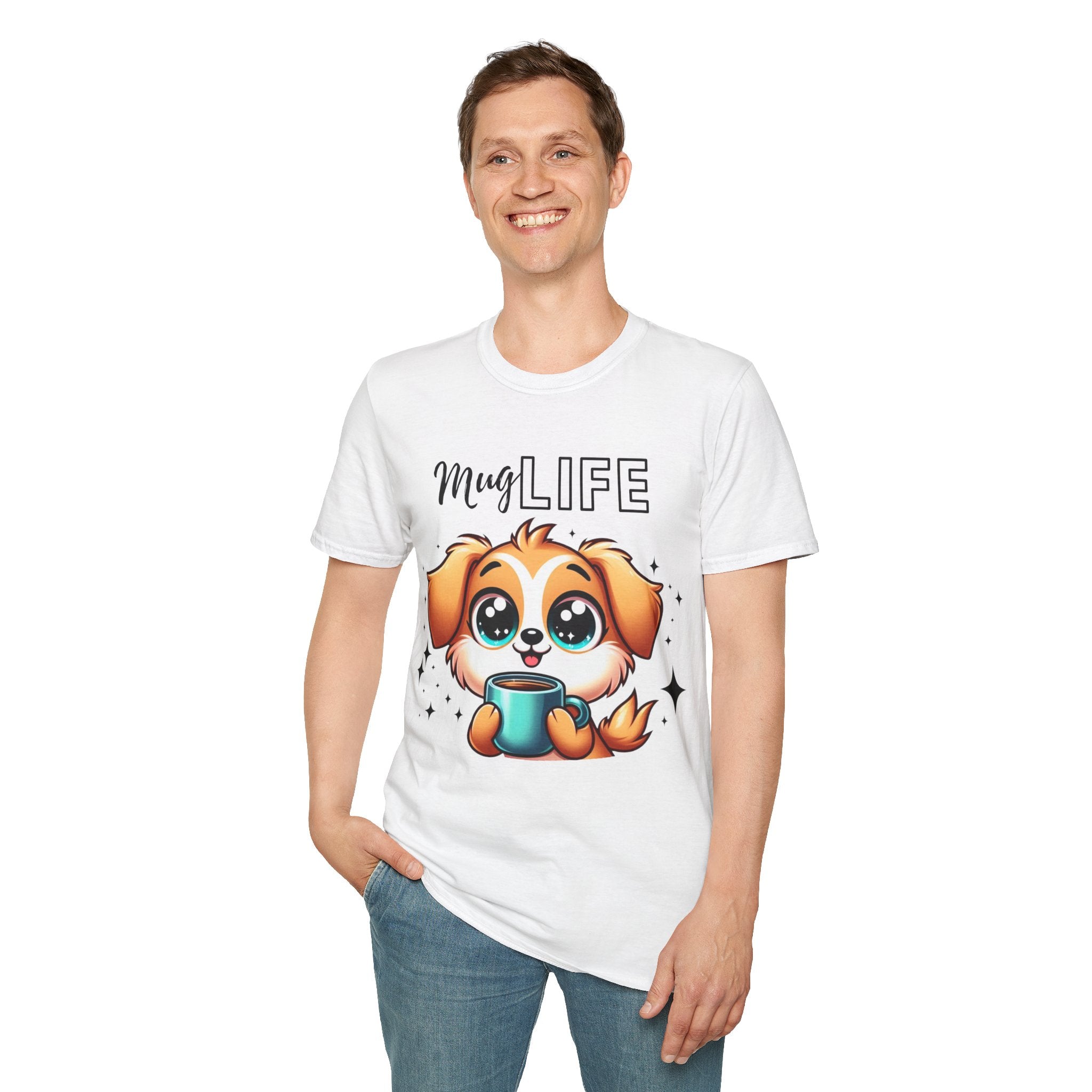 Mug Life Cute Puppy Unisex Softstyle T-Shirt