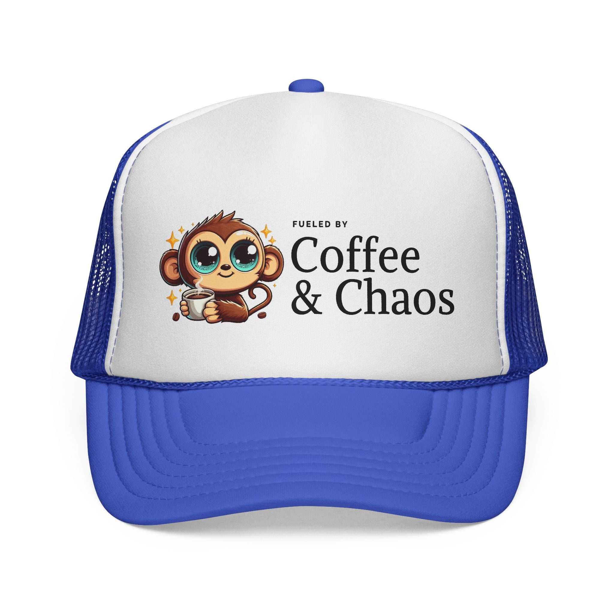 Coffee & Chaos Trucker Cap - Fun & Quirky Hat for Coffee Lovers, Perfect Gift for Birthdays, Holidays, and Everyday Wear