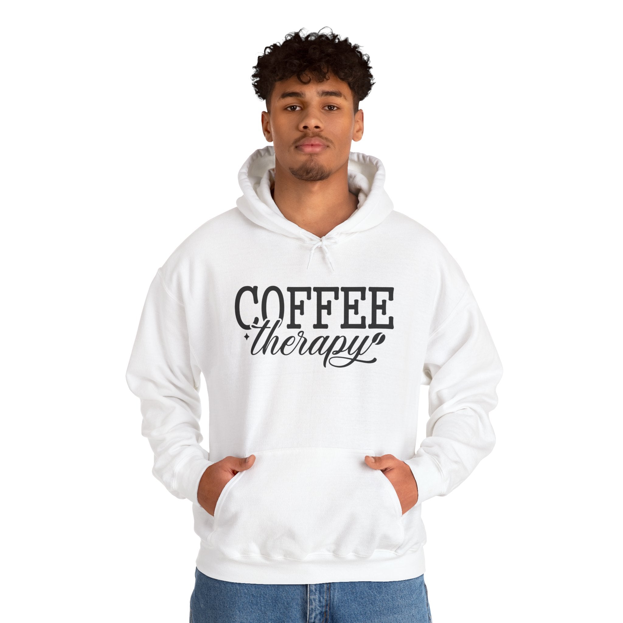 Coffee Therapy Hoodie, Unisex Casual Sweatshirt for Coffee Lovers