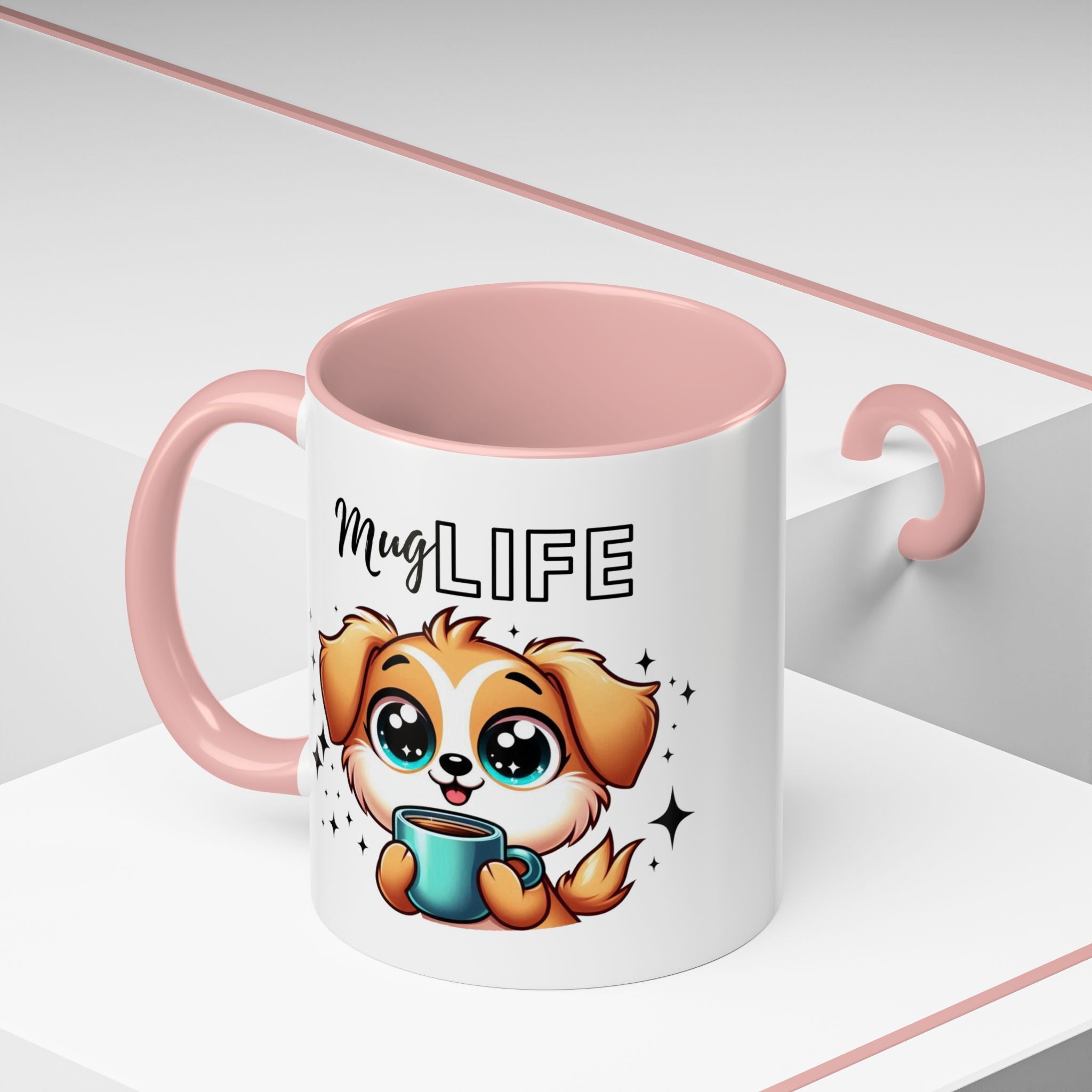 Mug with Cute Dog Design, Perfect Gift for Dog Lovers, Coffee Lovers, Birthday, Home Decor, Mug Life Inspiration