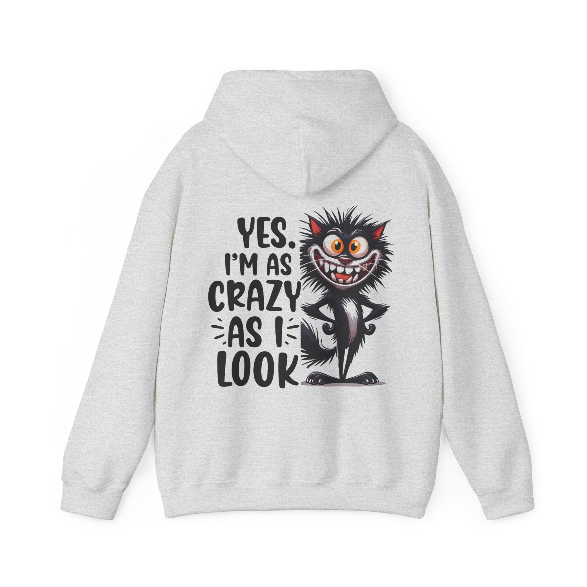 Yes I am as Crazy as I look Hoodie, Coffee Hoodie for Cat Lovers