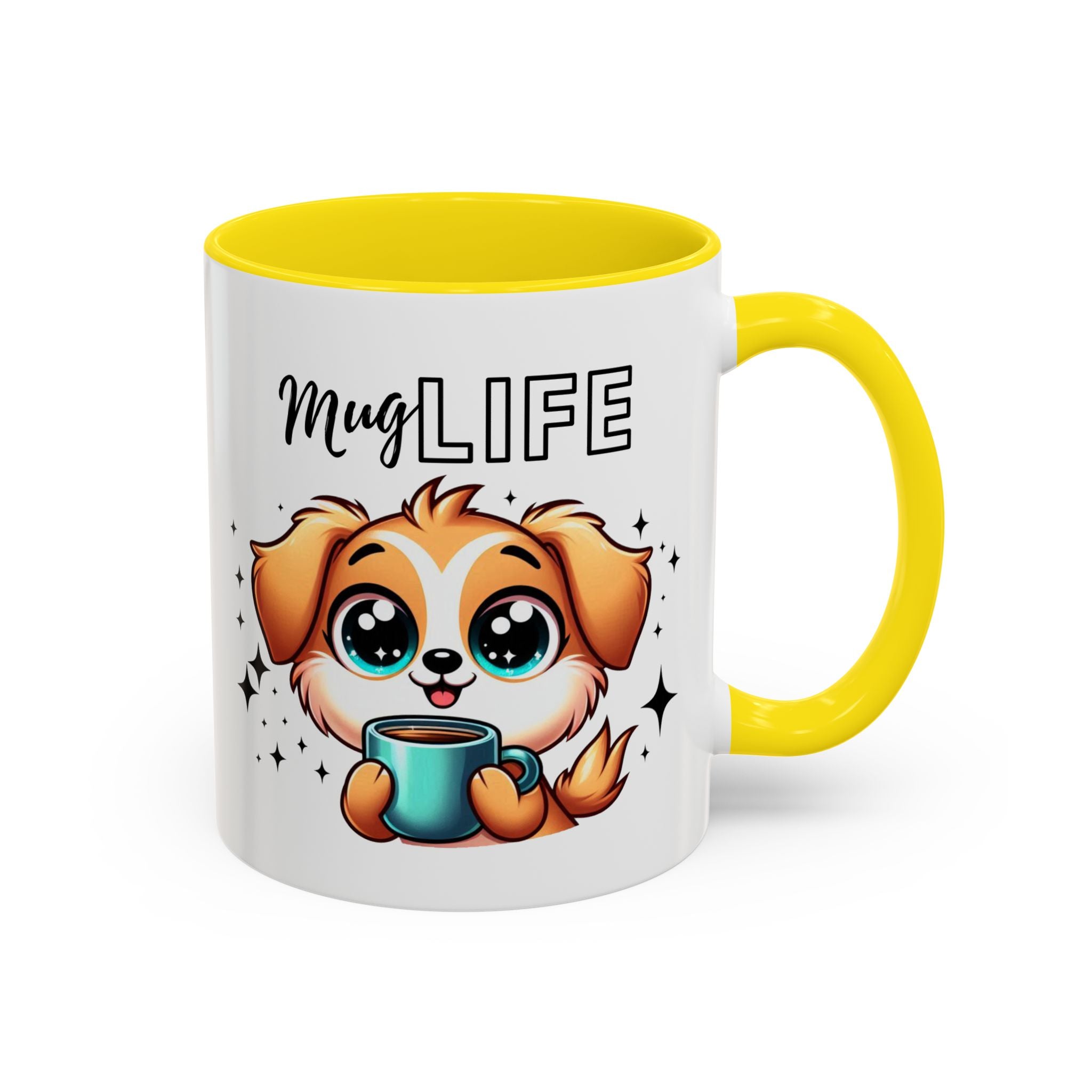 Mug with Cute Dog Design, Perfect Gift for Dog Lovers, Coffee Lovers, Birthday, Home Decor, Mug Life Inspiration
