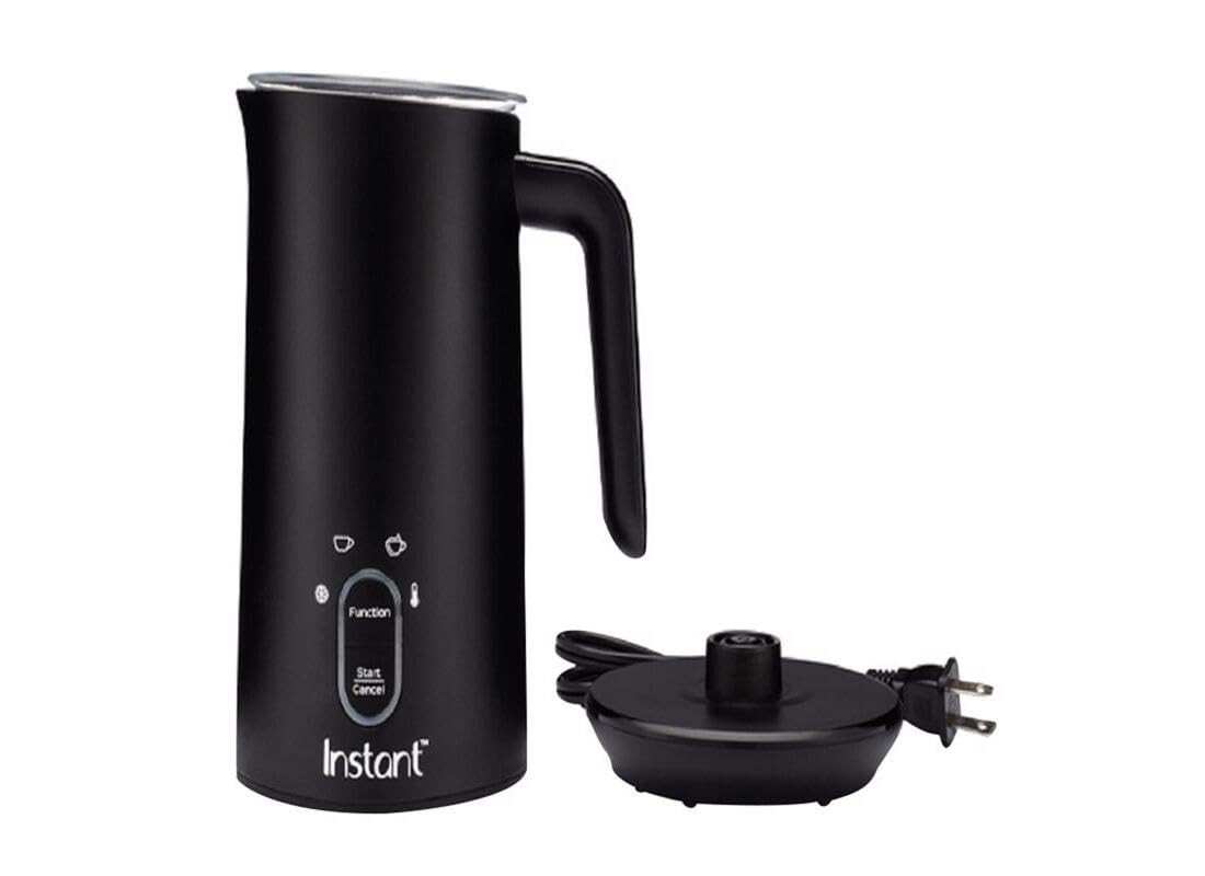 Instant Pot Milk Frother, 4-in-1 Electric Milk Steamer, 10oz/295ml Automatic Hot and Cold Foam Maker and Milk Warmer for Latte, Cappuccinos, Macchiato, From the Makers of Instant 500W, Black