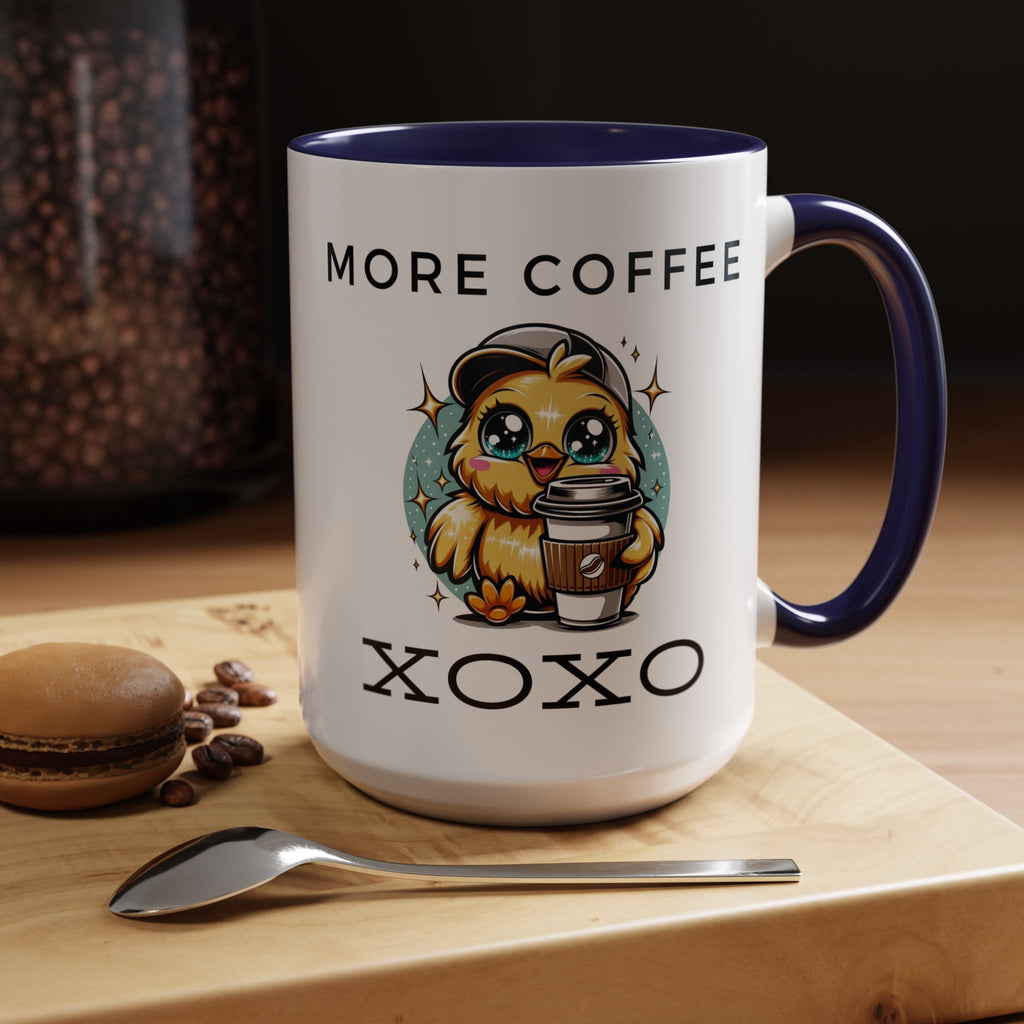 Charming Coffee Mug, Cute Mug with Chick Design, Perfect for Coffee Lovers, Gift for Friends, XOXO Decor