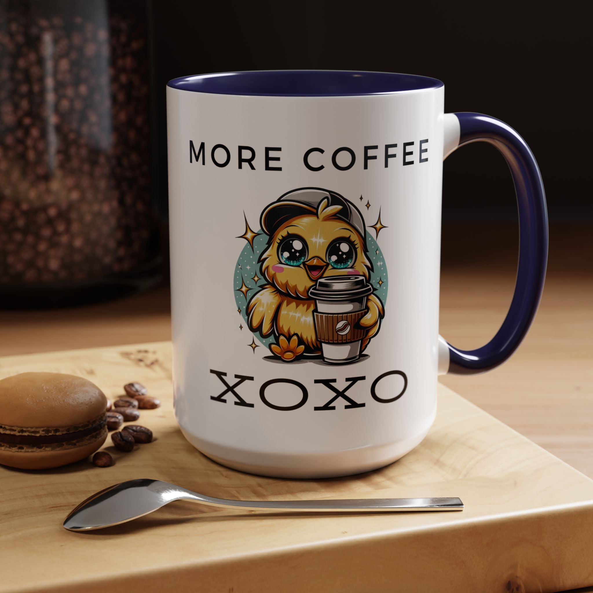 Charming Coffee Mug, Cute Mug with Chick Design, Perfect for Coffee Lovers, Gift for Friends, XOXO Decor