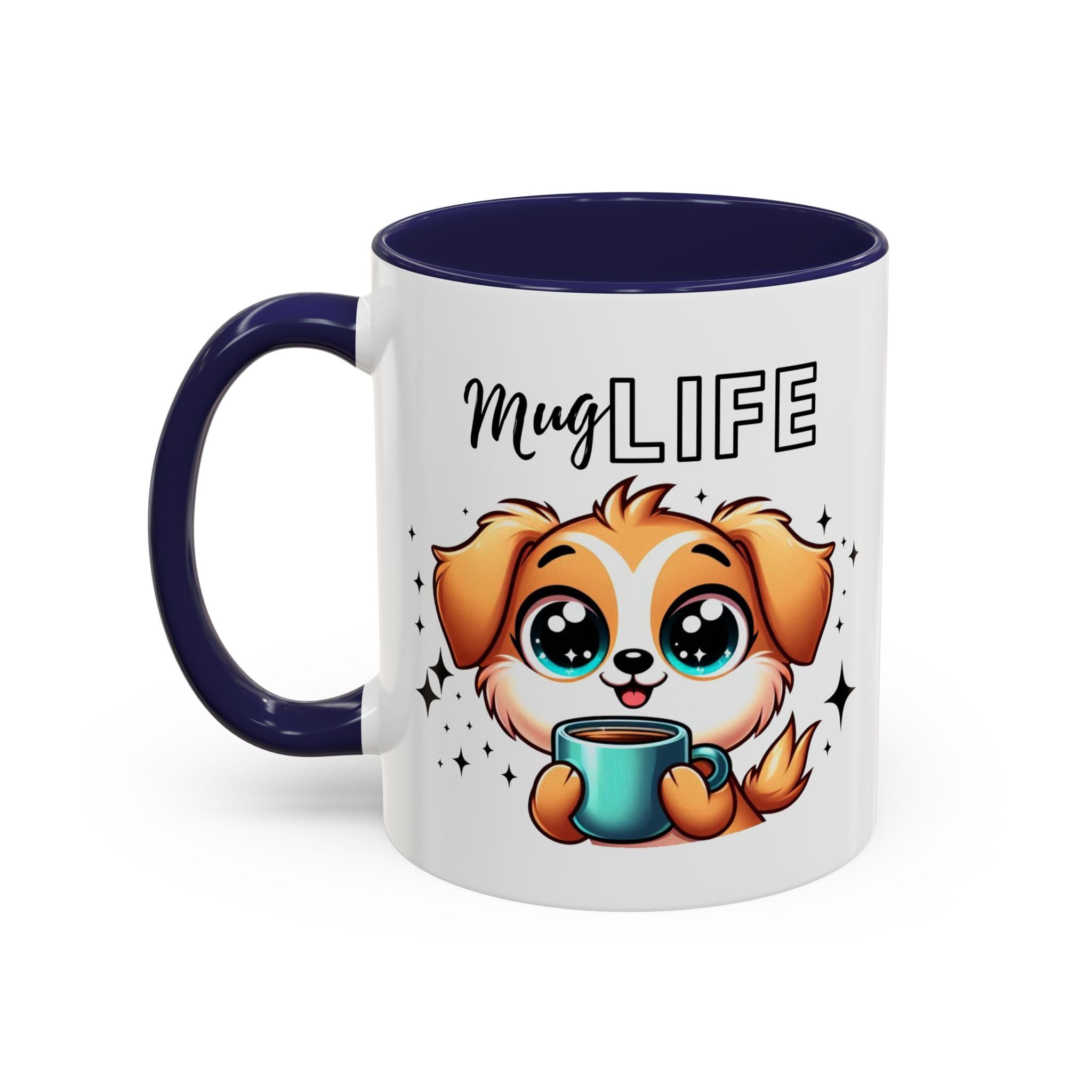 Mug with Cute Dog Design, Perfect Gift for Dog Lovers, Coffee Lovers, Birthday, Home Decor, Mug Life Inspiration