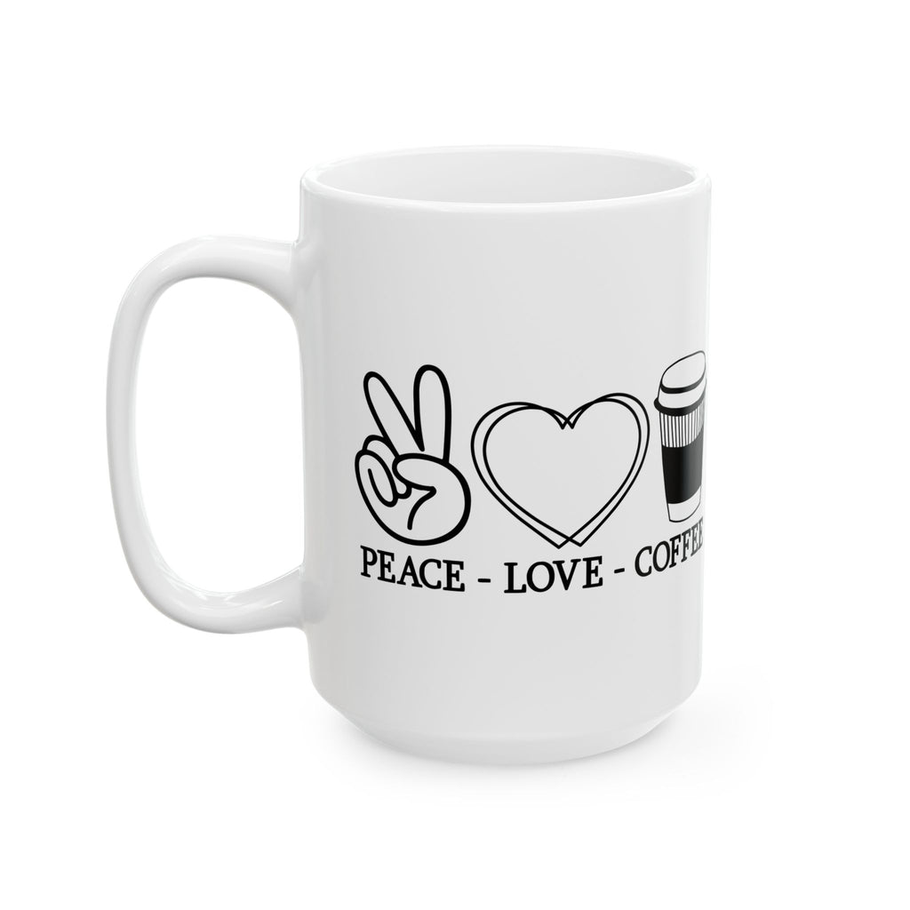 Peace & Love Coffee Mug | 11oz or 15oz | Cute Gift for Coffee Lovers | Unique Kitchenware, Artisan Mug, Inspirational Drinkware, [...]