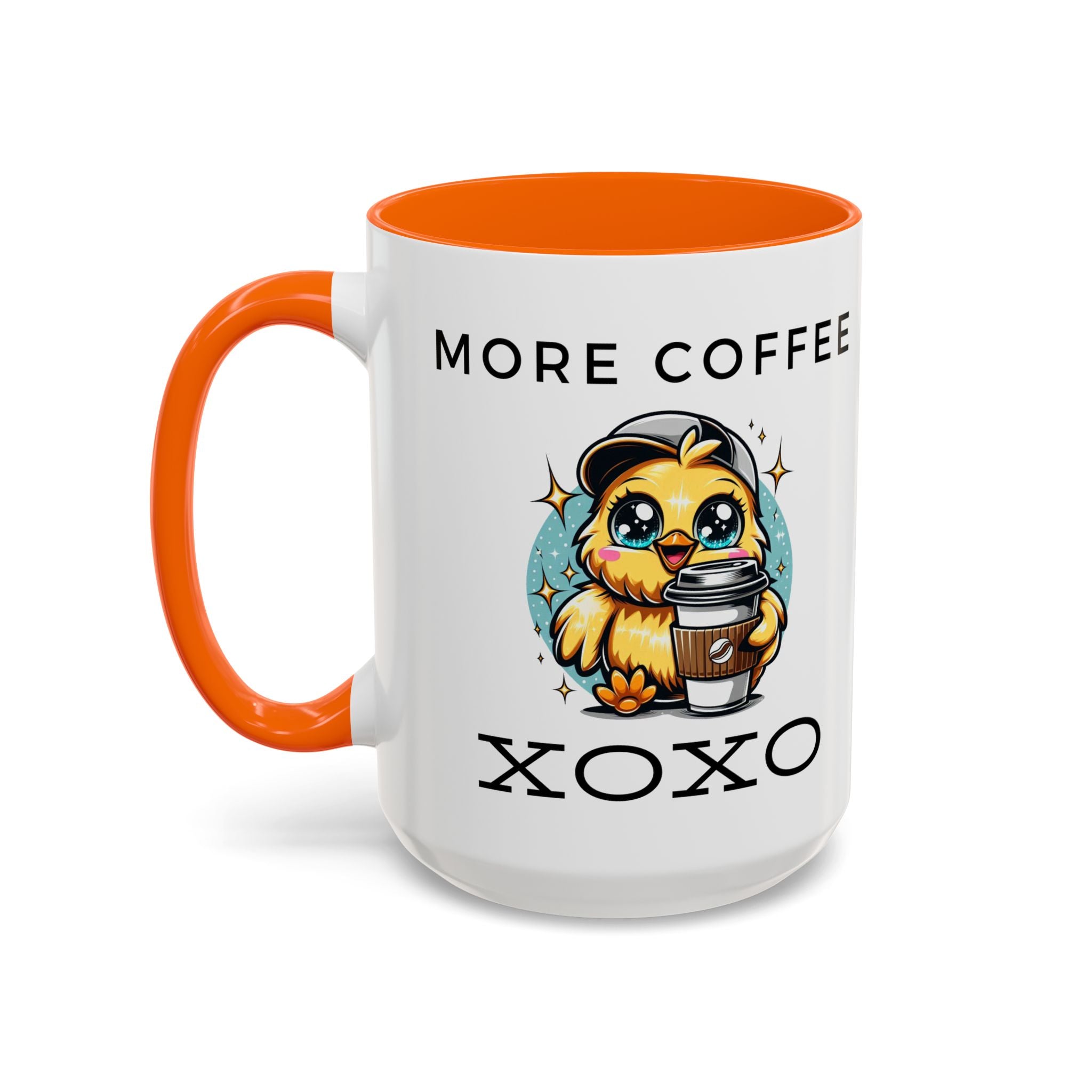 Charming Coffee Mug, Cute Mug with Chick Design, Perfect for Coffee Lovers, Gift for Friends, XOXO Decor