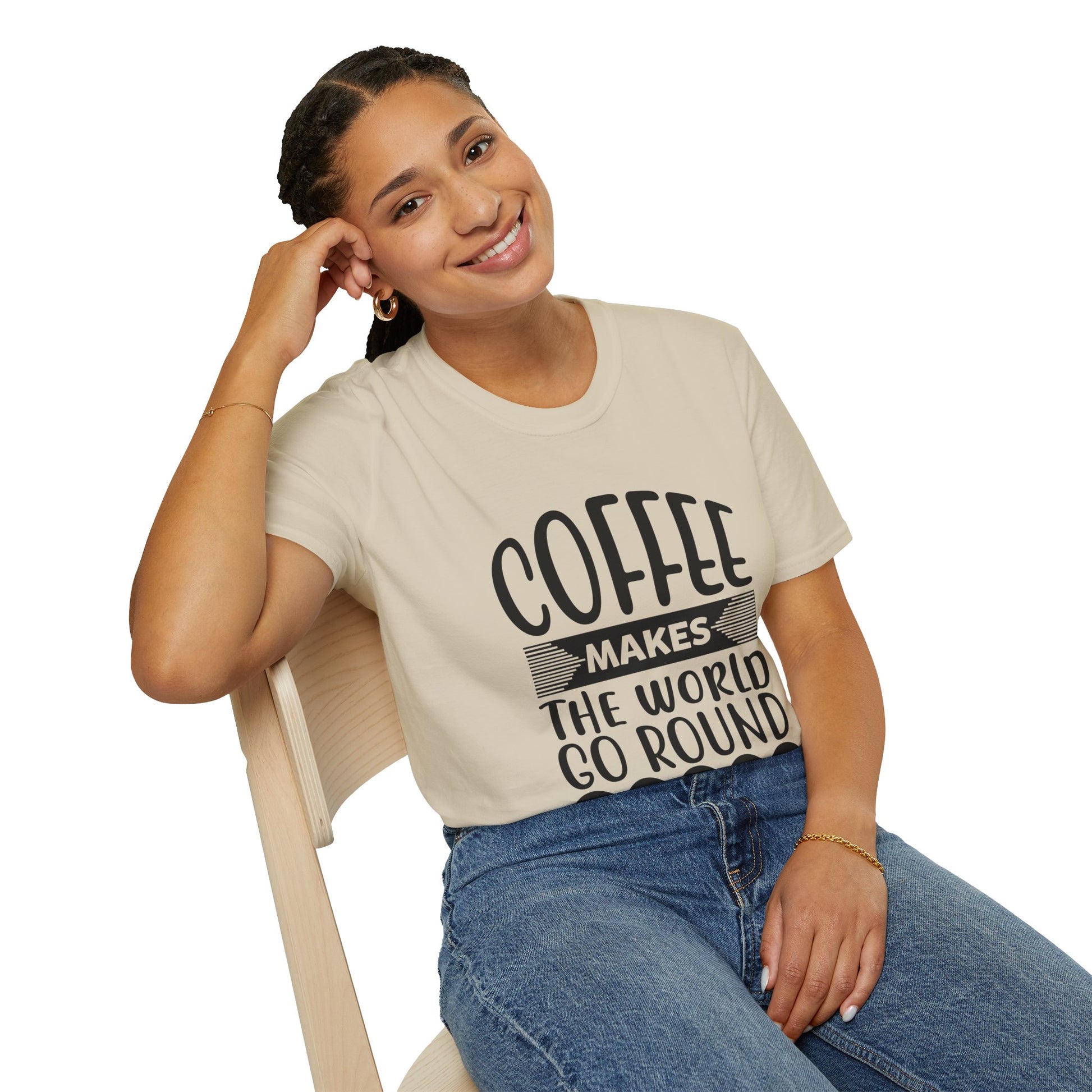 Coffee Makes the World Go Round Unisex T-Shirt, T-Shirt for Coffee Lovers