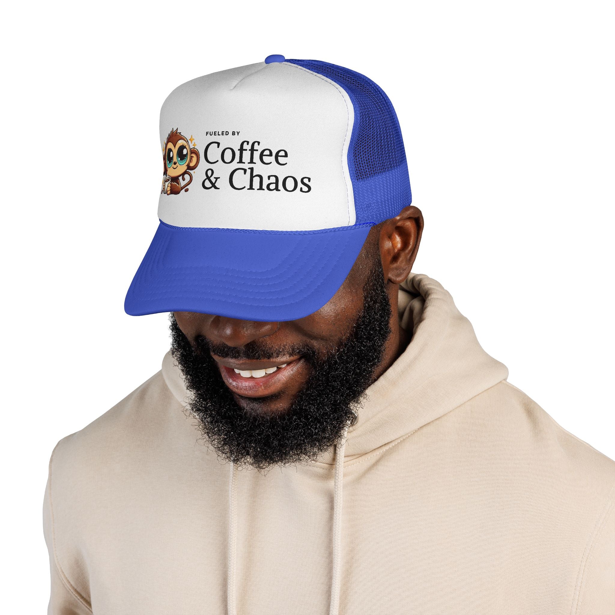 Coffee & Chaos Trucker Cap - Fun & Quirky Hat for Coffee Lovers, Perfect Gift for Birthdays, Holidays, and Everyday Wear