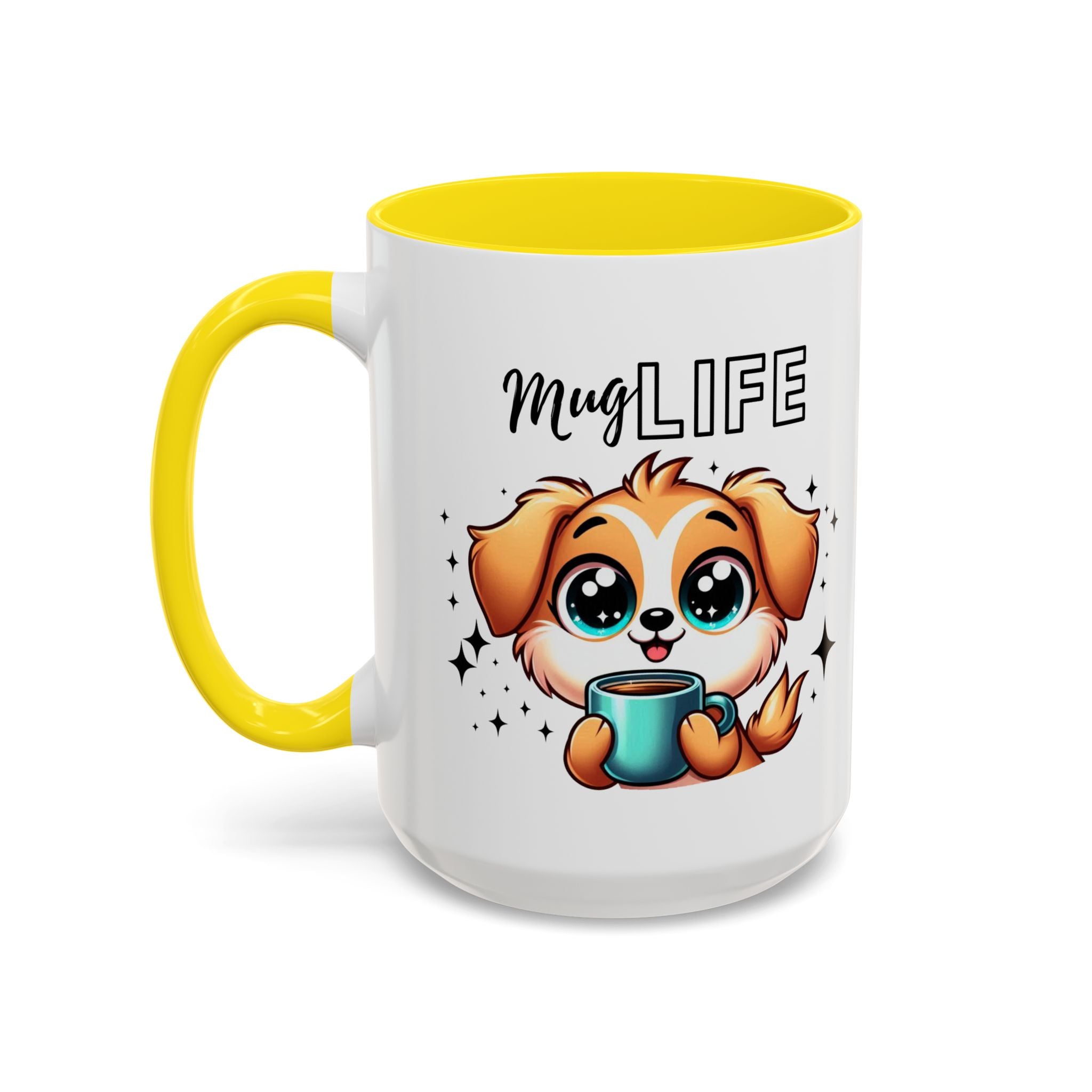 Mug with Cute Dog Design, Perfect Gift for Dog Lovers, Coffee Lovers, Birthday, Home Decor, Mug Life Inspiration