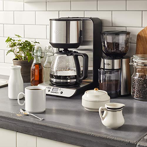 Mr. Coffee Automatic Burr Mill Coffee Grinder with 18 Custom Grinders Silver