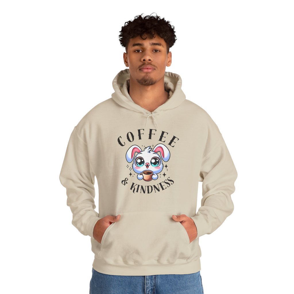 Coffee & Kindness Hoodie | Cute Animal Sweatshirt | Unisex Hoodie Gift for Pet Lovers | Cozy Gift for Dog Owners | Fun Casual Wear