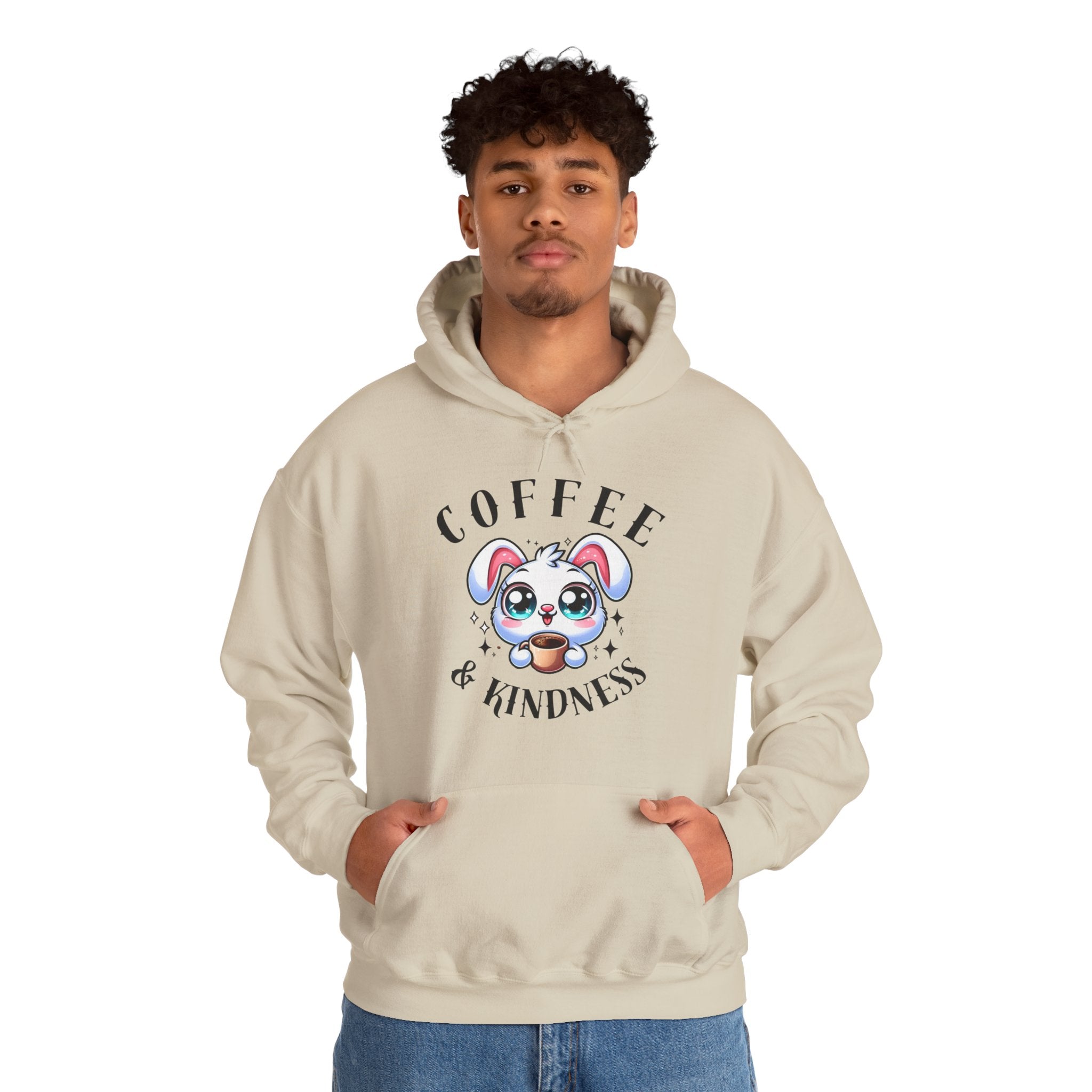 Coffee & Kindness Hoodie | Cute Animal Sweatshirt | Unisex Hoodie Gift for Pet Lovers | Cozy Gift for Dog Owners | Fun Casual Wear