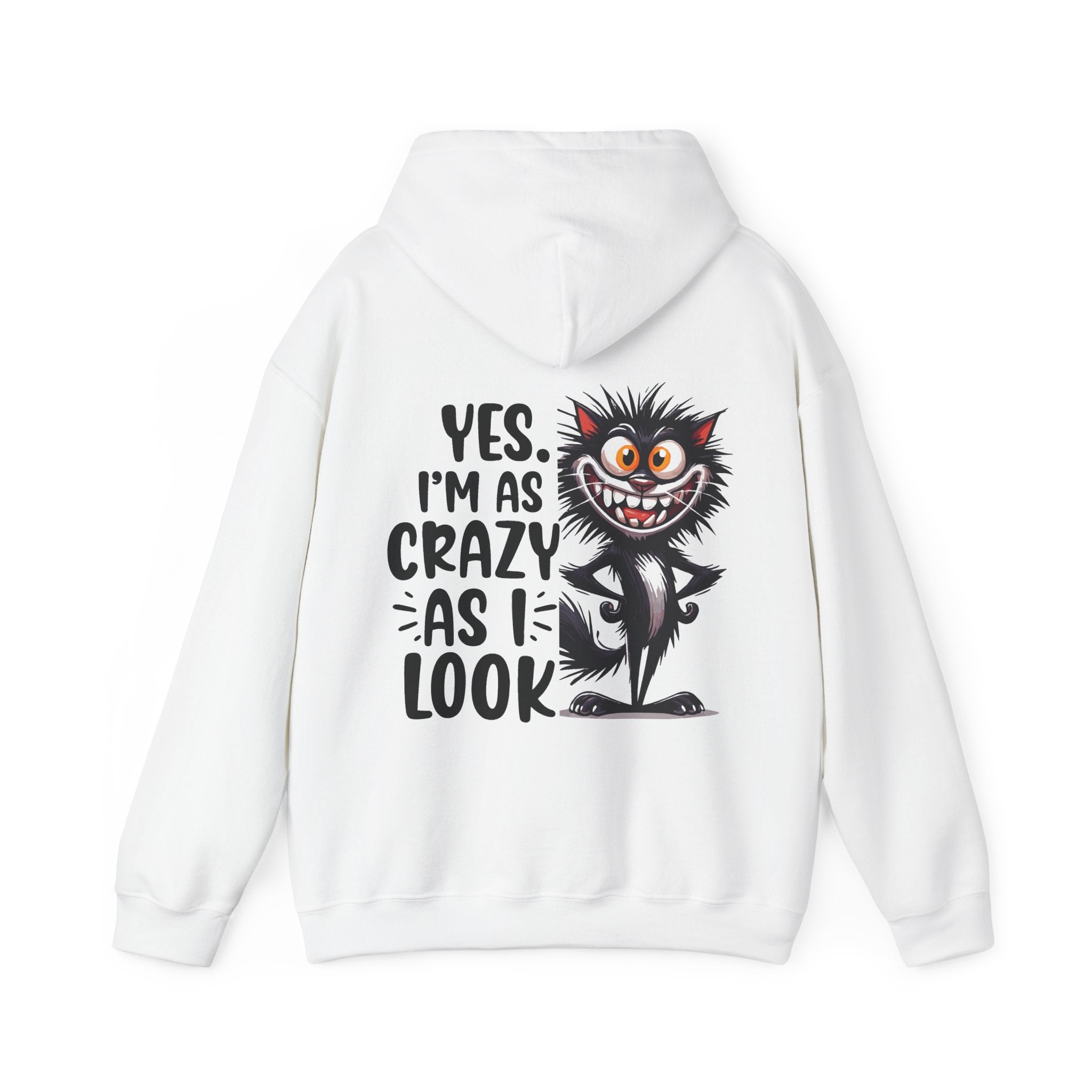 Yes I am as Crazy as I look Hoodie, Coffee Hoodie for Cat Lovers