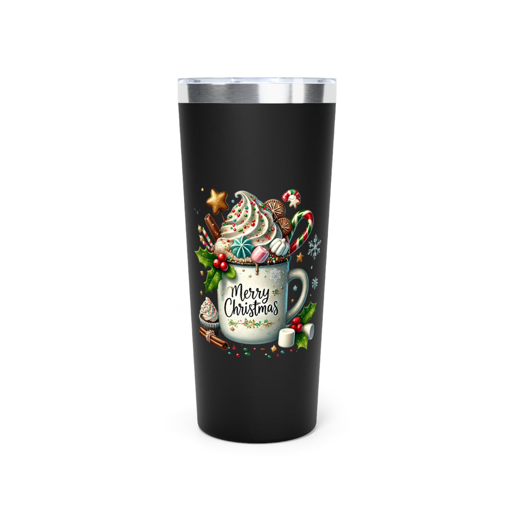 Christmas Tumbler - Merry Christmas Insulated Travel Mug, Holiday Gift, Unique Coffee Cup, Seasonal Drinkware, Winter Decor