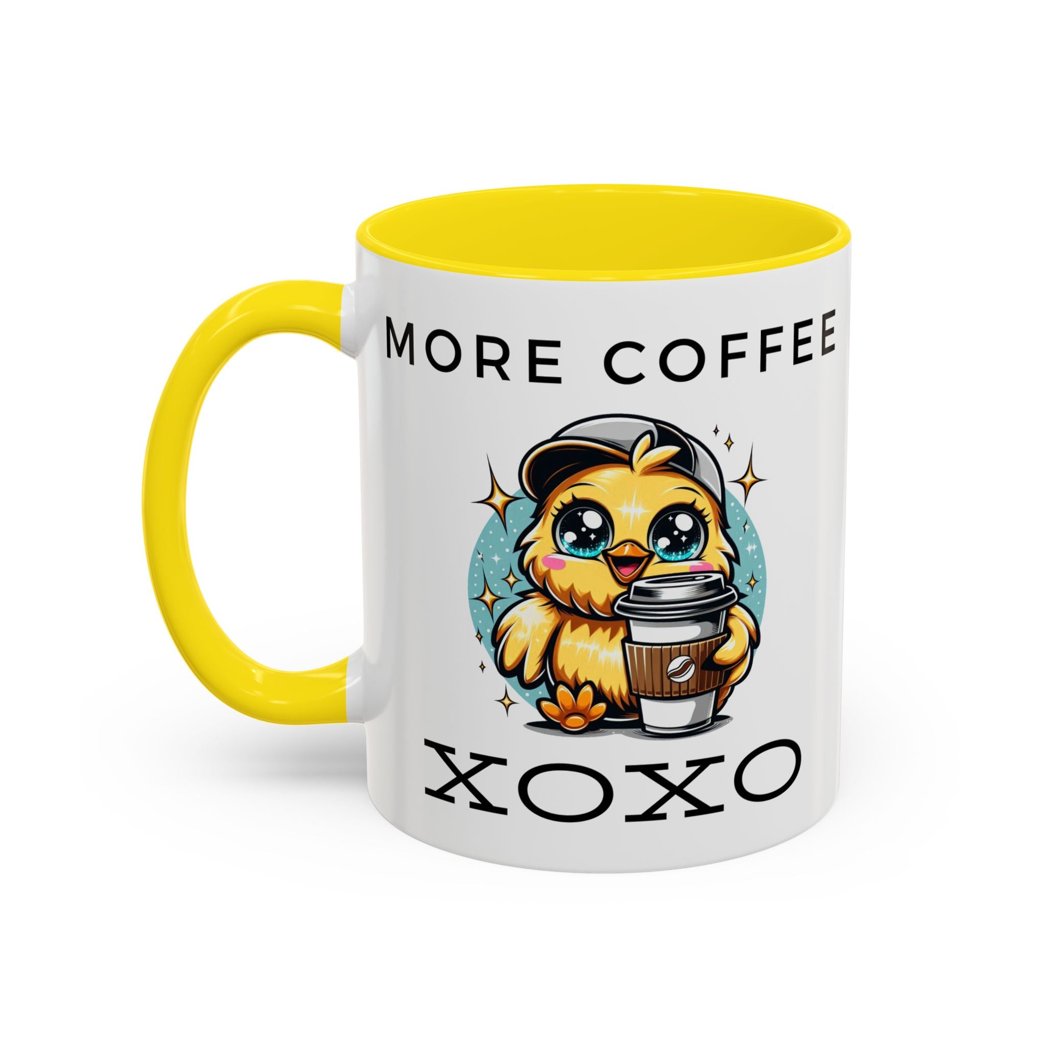 Charming Coffee Mug, Cute Mug with Chick Design, Perfect for Coffee Lovers, Gift for Friends, XOXO Decor