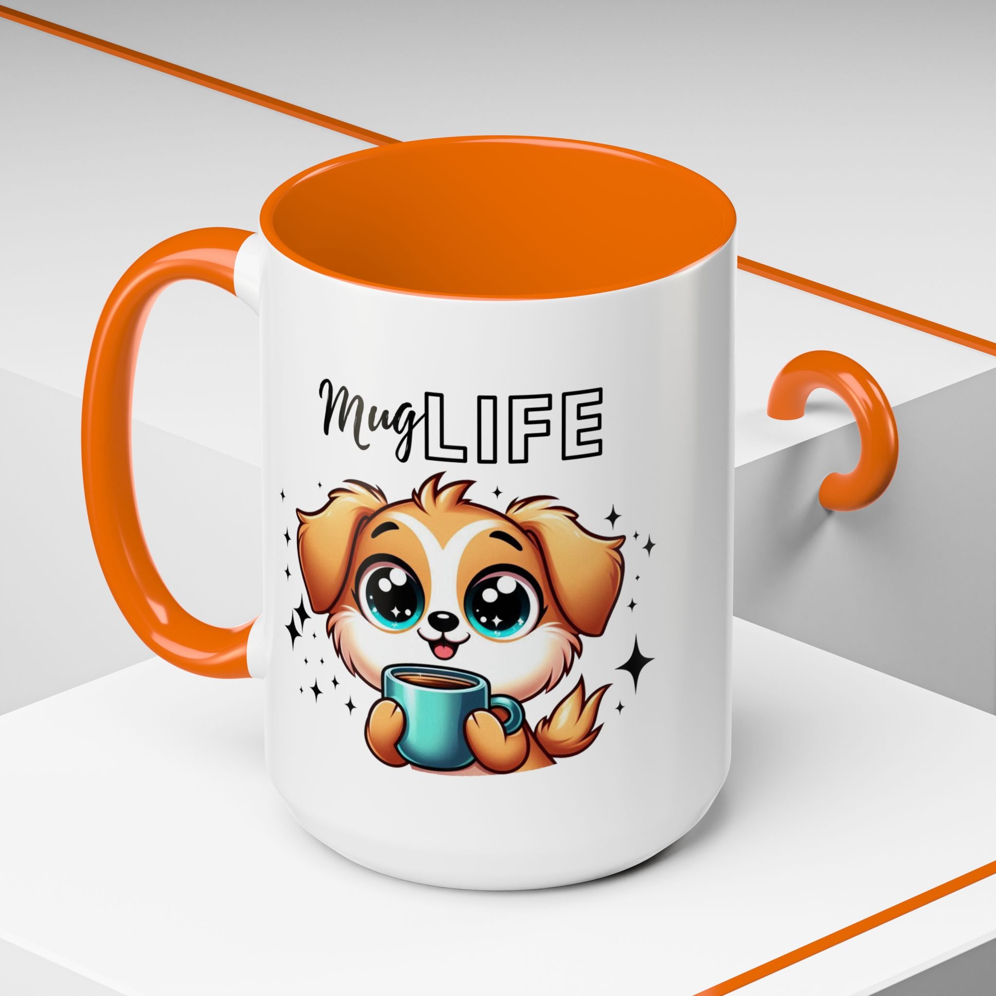 Mug with Cute Dog Design, Perfect Gift for Dog Lovers, Coffee Lovers, Birthday, Home Decor, Mug Life Inspiration