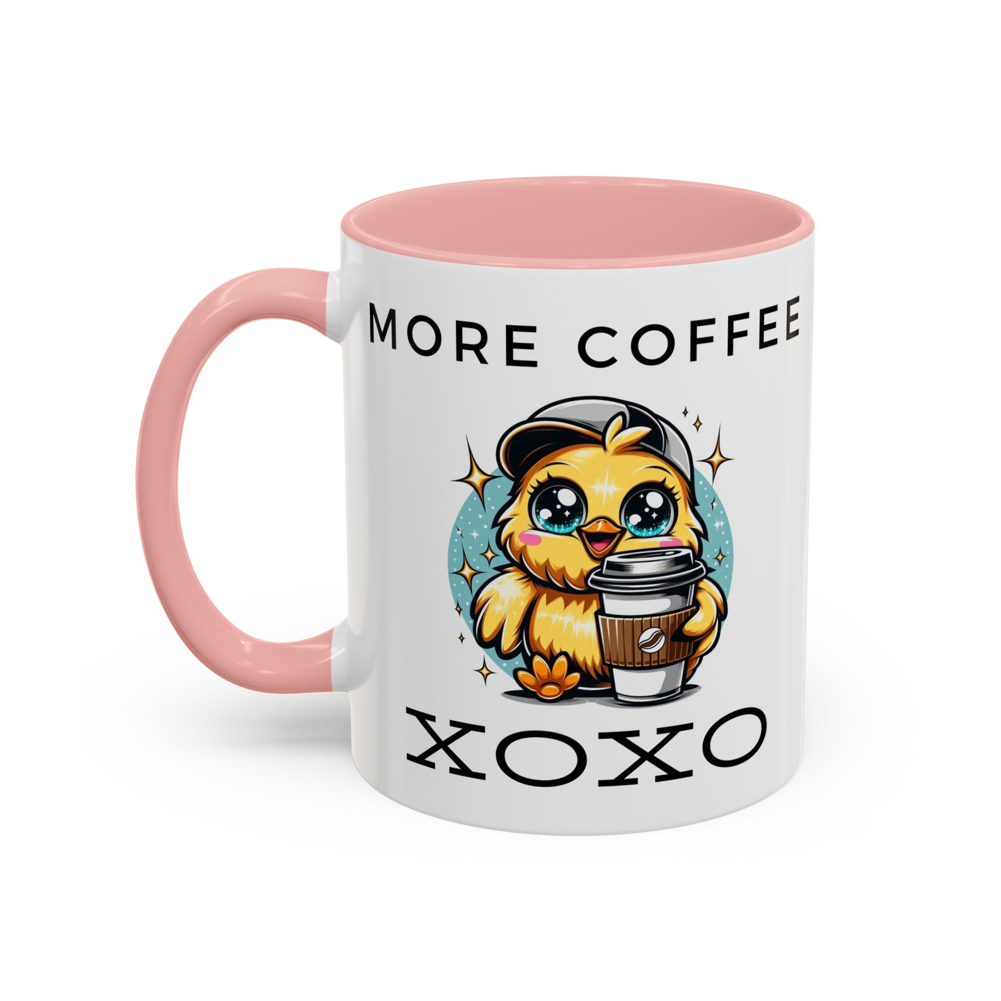 Charming Coffee Mug, Cute Mug with Chick Design, Perfect for Coffee Lovers, Gift for Friends, XOXO Decor