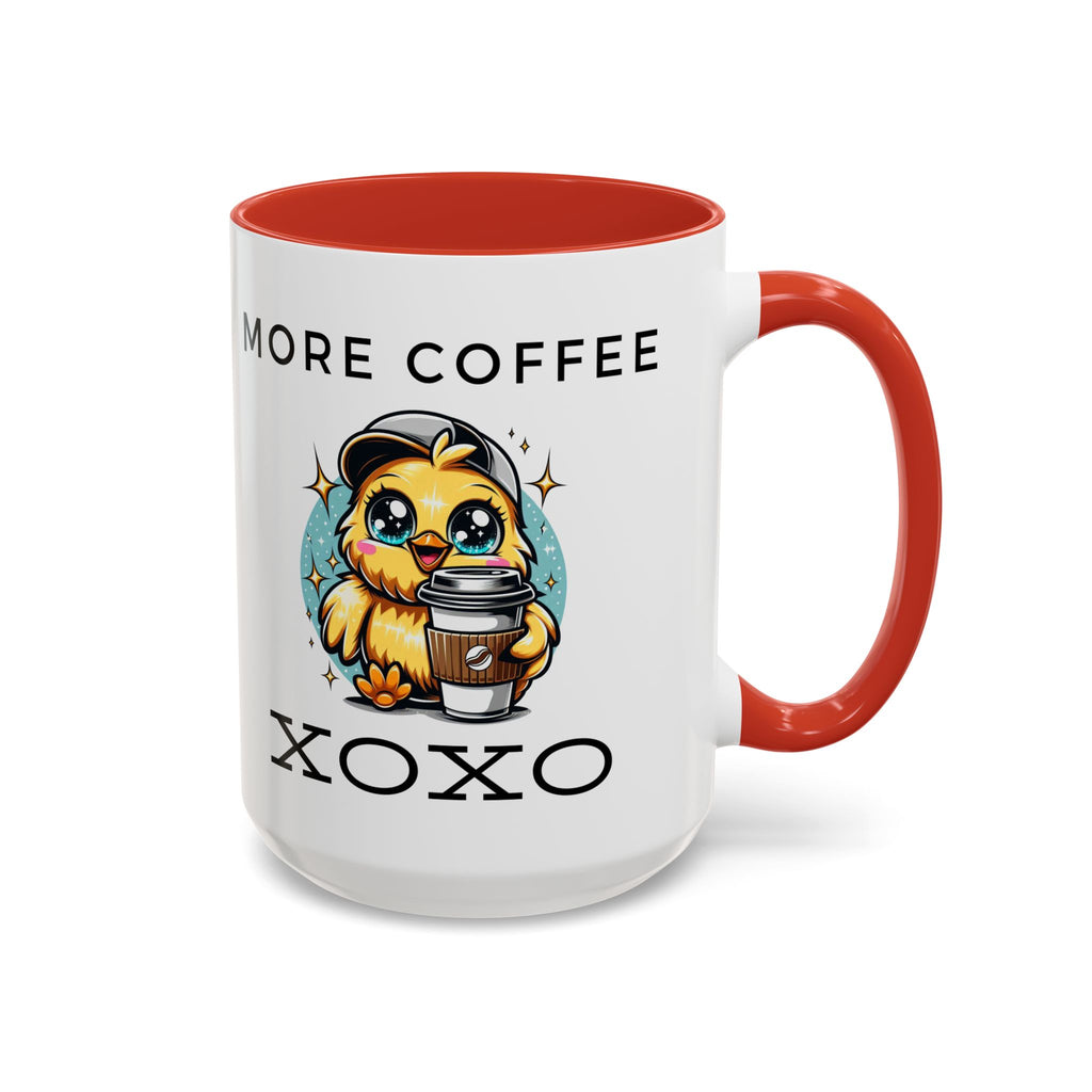 Charming Coffee Mug, Cute Mug with Chick Design, Perfect for Coffee Lovers, Gift for Friends, XOXO Decor