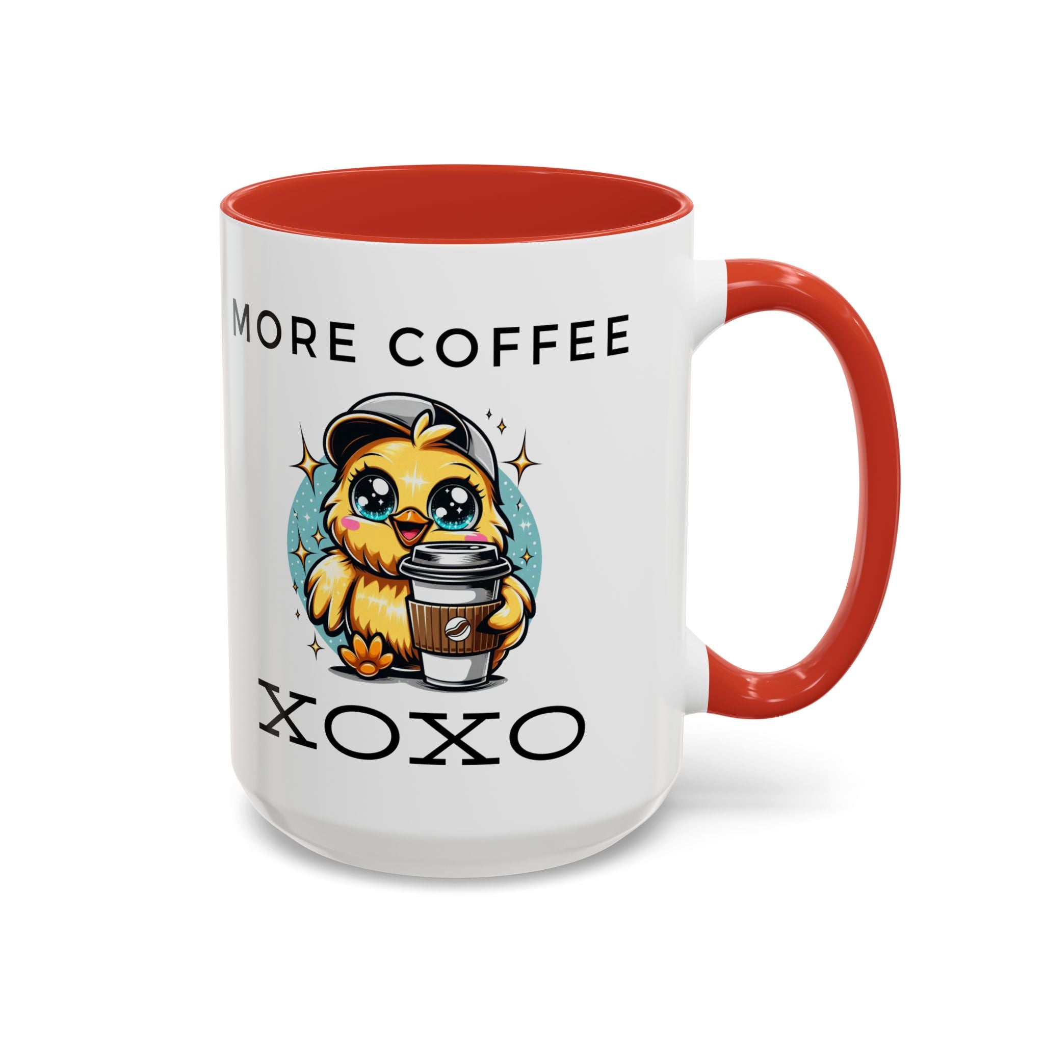Charming Coffee Mug, Cute Mug with Chick Design, Perfect for Coffee Lovers, Gift for Friends, XOXO Decor