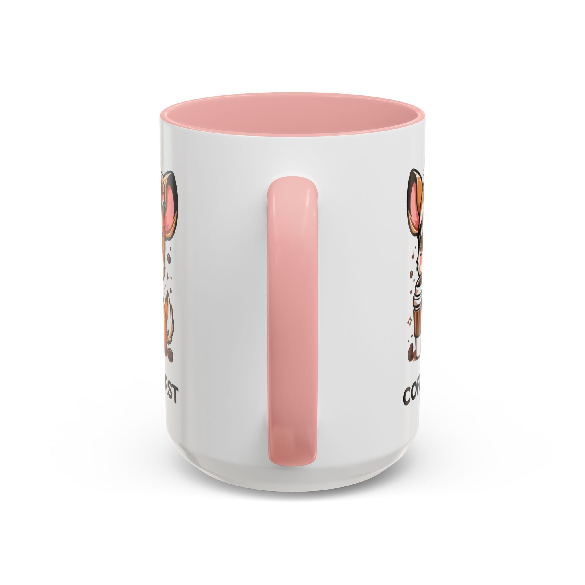 Cute Coffee Mug, Coffee First, Animal Lover Gift, Kawaii Mug, Adorable Animal Coffee Cup