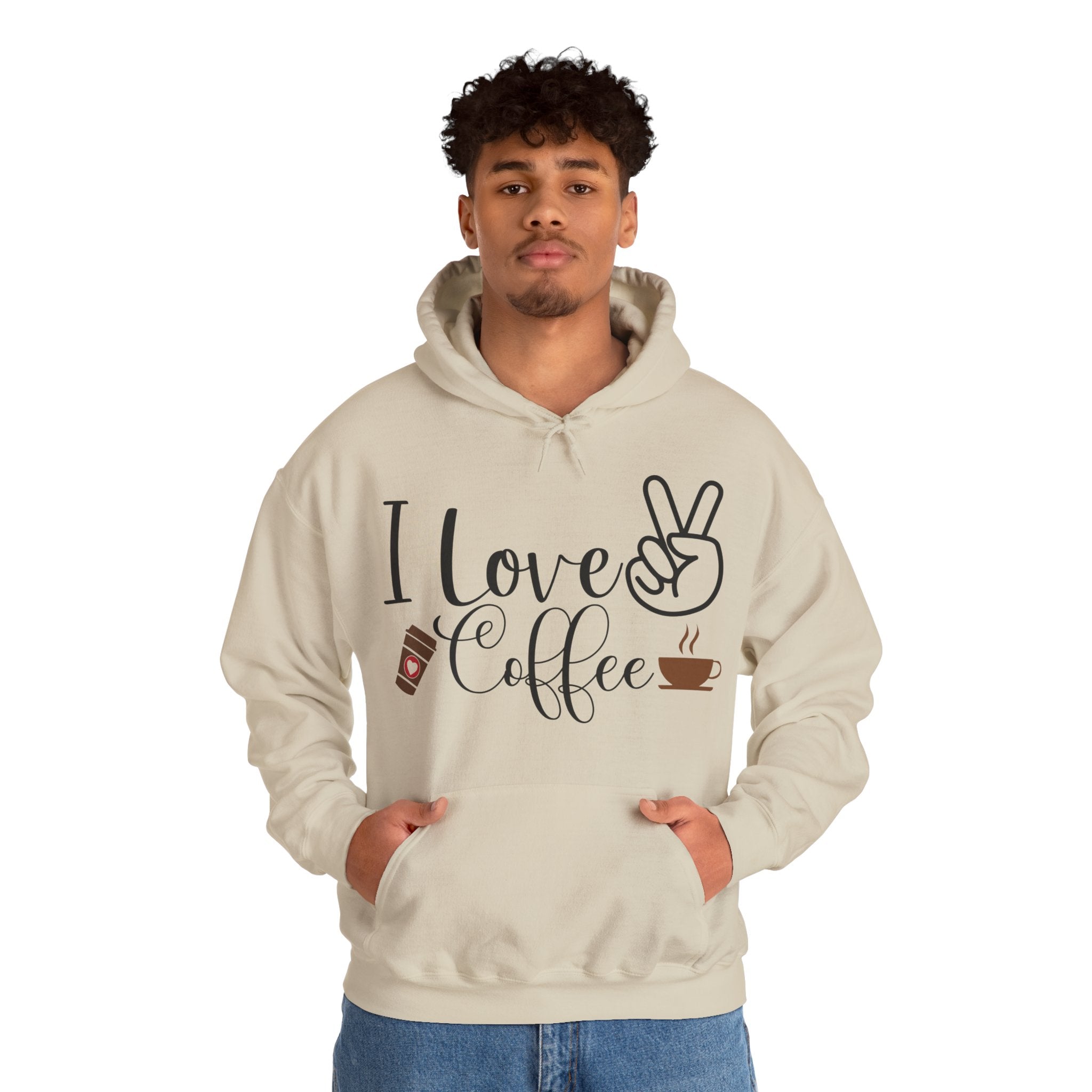 Coffee Lover's Hooded Sweatshirt, Unisex Hoodie, I Love Coffee Design