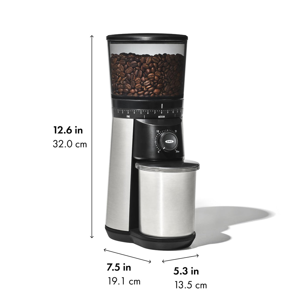 OXO Brew Conical Burr Coffee Grinder , Silver