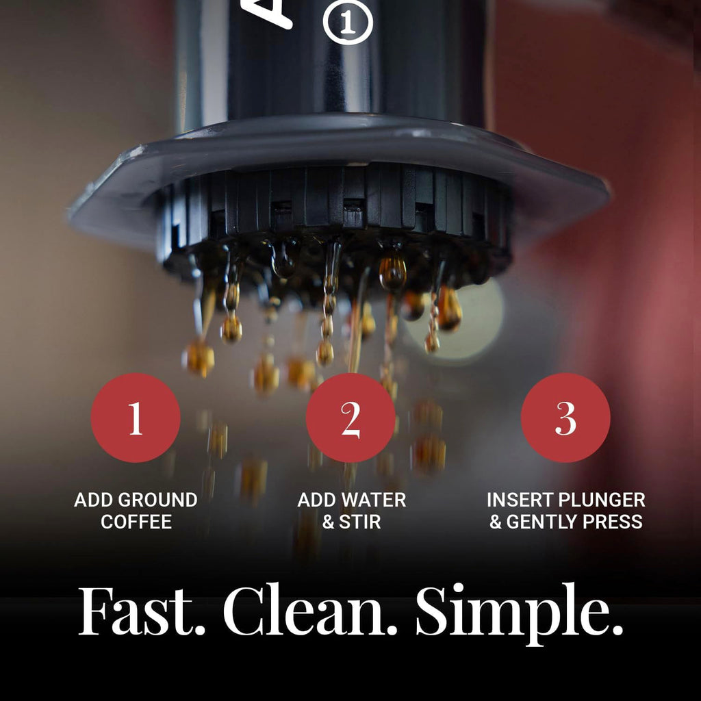 AeroPress Original Coffee Press – 3 In 1 Brew Method Combines French Press, Espresso, Full Bodied Coffee Without Grit or Bitterness, Small Portable Coffee Maker for Camping & Travel