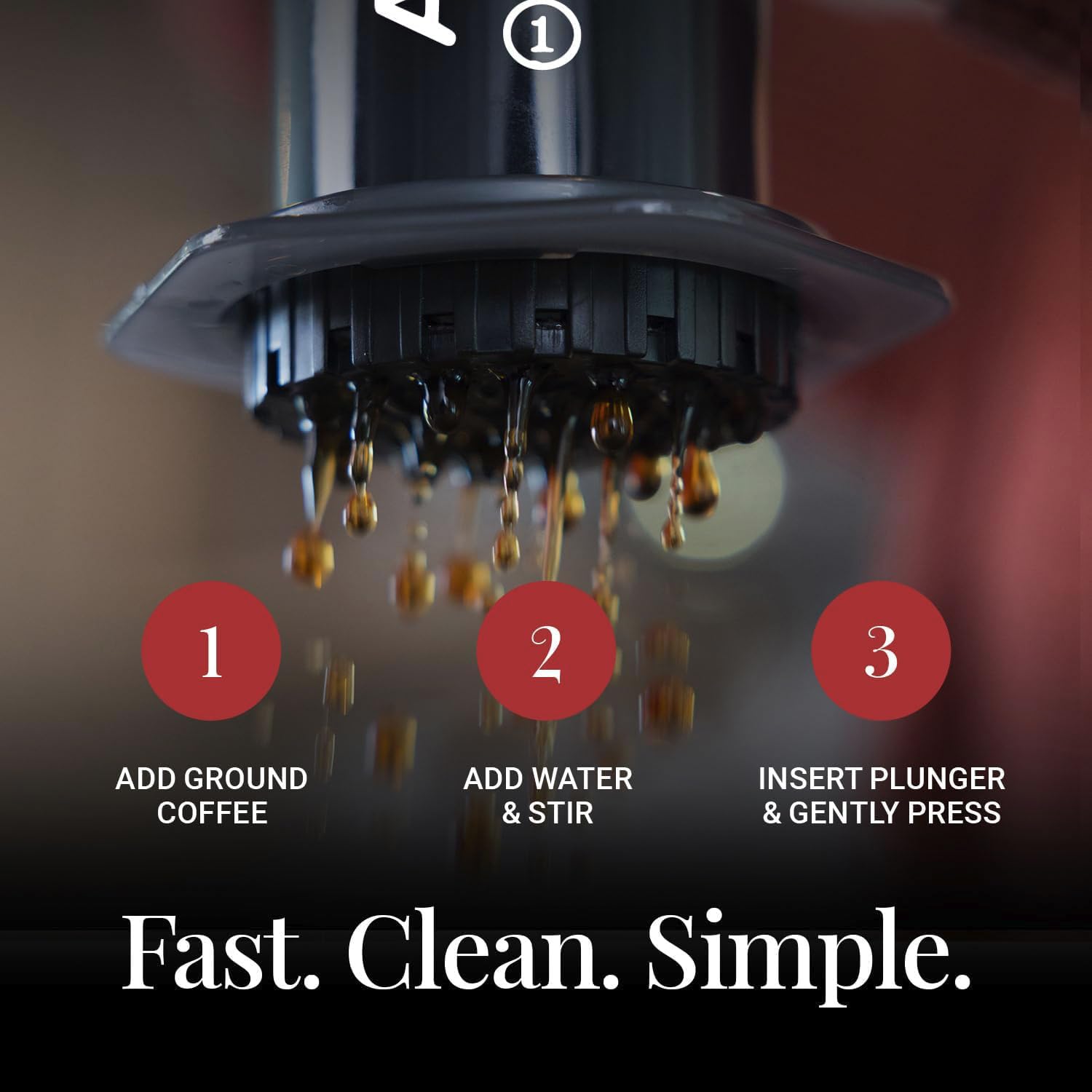 AeroPress Original Coffee Press – 3 In 1 Brew Method Combines French Press, Espresso, Full Bodied Coffee Without Grit or Bitterness, Small Portable Coffee Maker for Camping & Travel