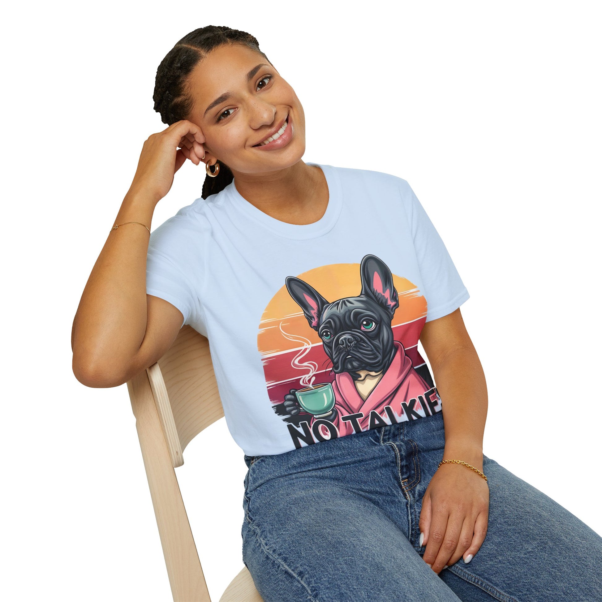 Funny Coffee Dog T-Shirt, Unisex Softstyle Tee, Great Gift for Dog Lovers, Coffee Lovers