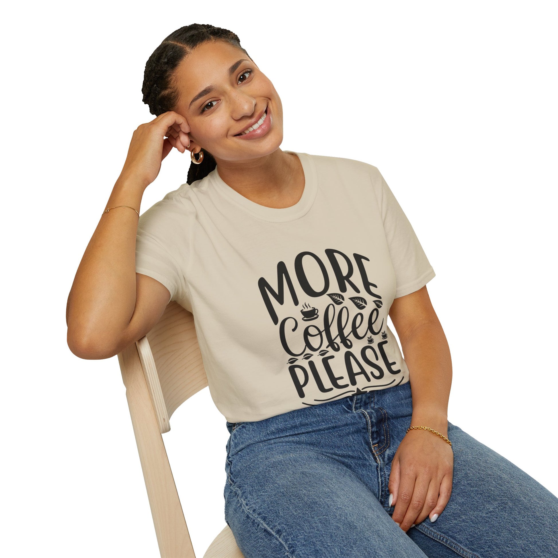 More Coffee please T-Shirt, Coffee Lovers Unisex Softstyle T-Shirt, Coffee Lovers T-Shirt