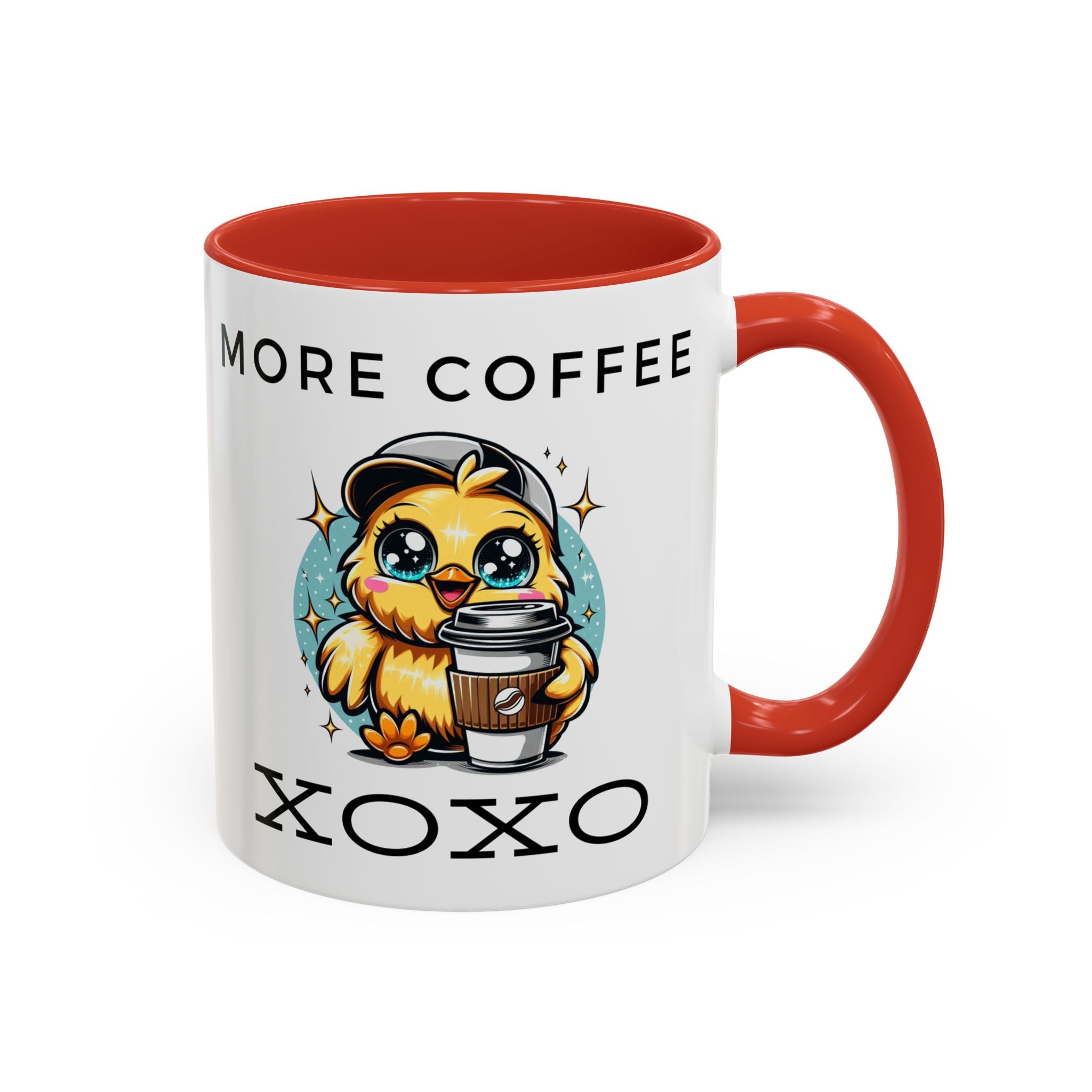 Charming Coffee Mug, Cute Mug with Chick Design, Perfect for Coffee Lovers, Gift for Friends, XOXO Decor