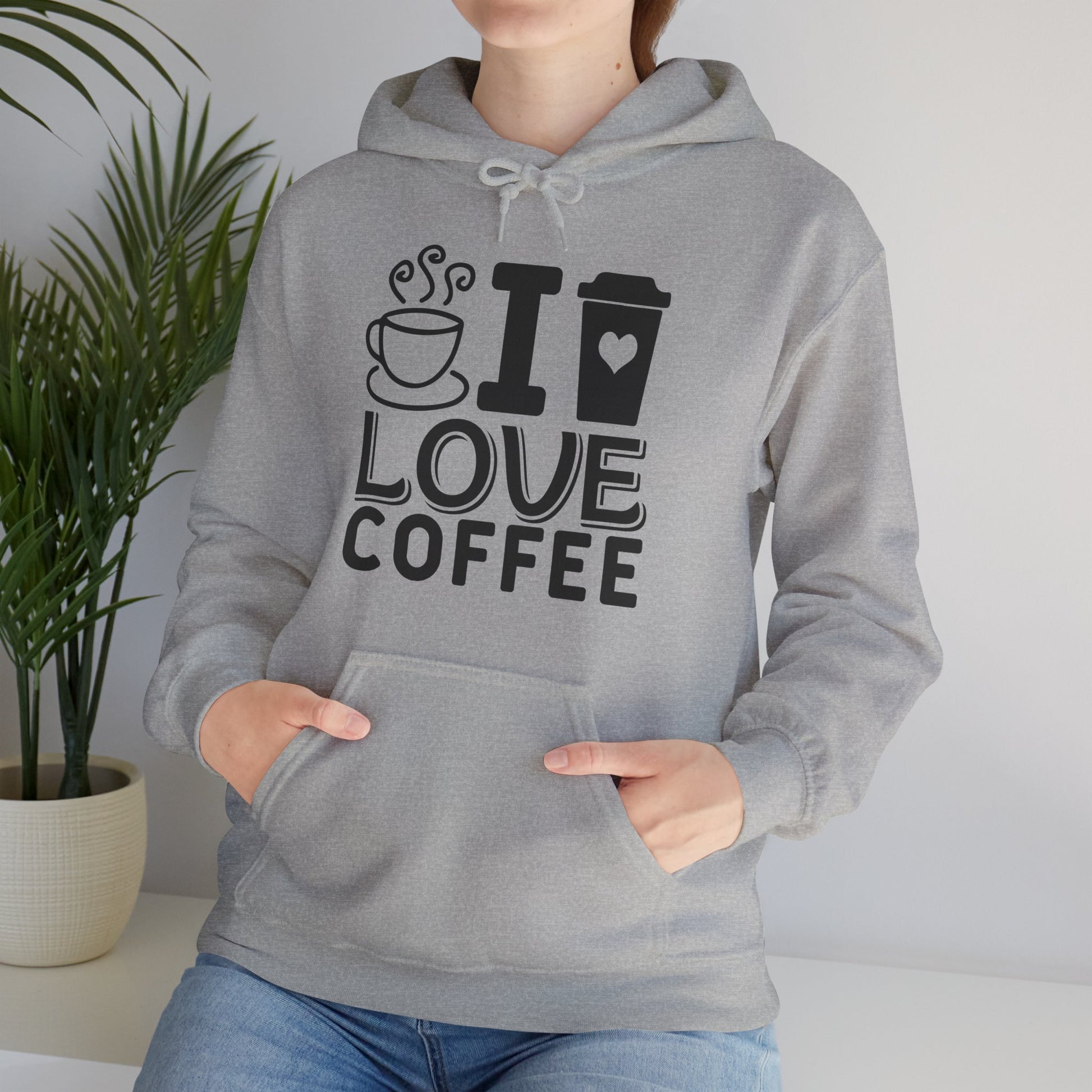 I Love Coffee Hoodie – Cozy Gift for Coffee Lovers