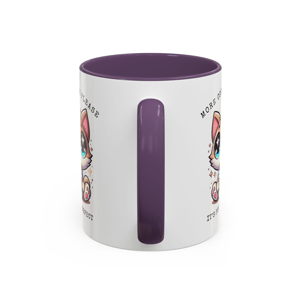 Cute Cat Coffee Mug - More Coffee Please, Adorable Gift for Cat Lovers, Fun Kitchen Decor, Perfect for Birthdays or Holidays