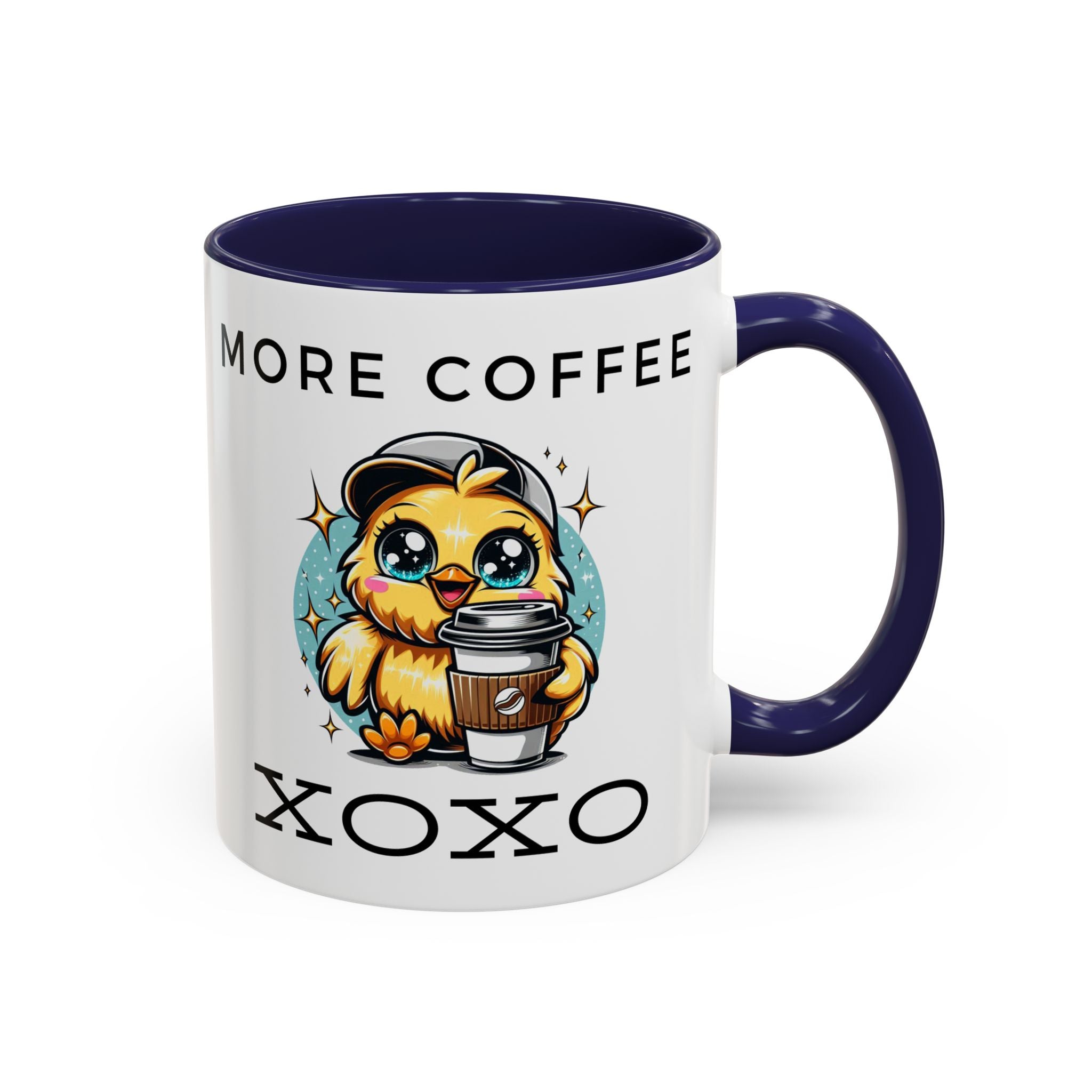 Charming Coffee Mug, Cute Mug with Chick Design, Perfect for Coffee Lovers, Gift for Friends, XOXO Decor