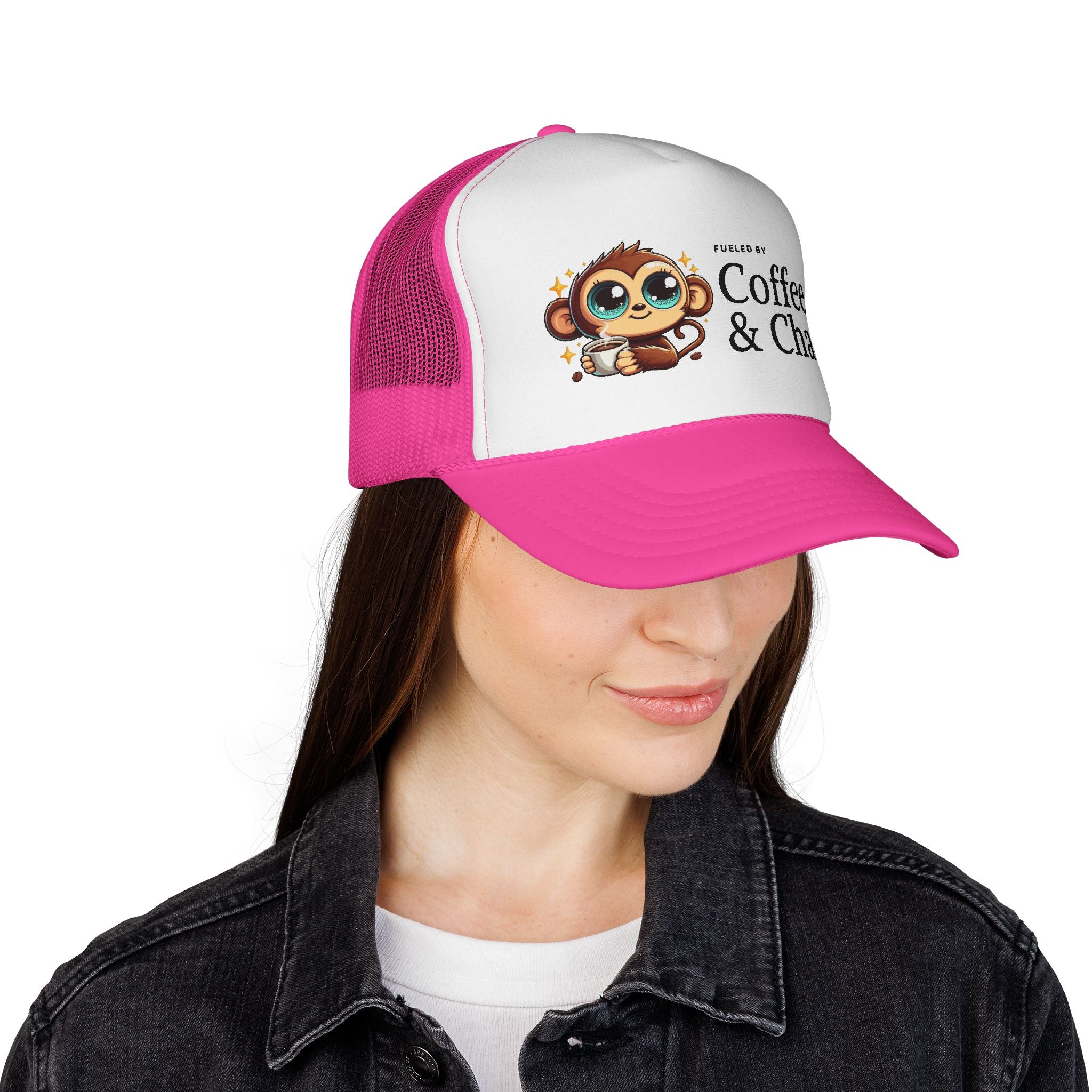 Coffee & Chaos Trucker Cap - Fun & Quirky Hat for Coffee Lovers, Perfect Gift for Birthdays, Holidays, and Everyday Wear