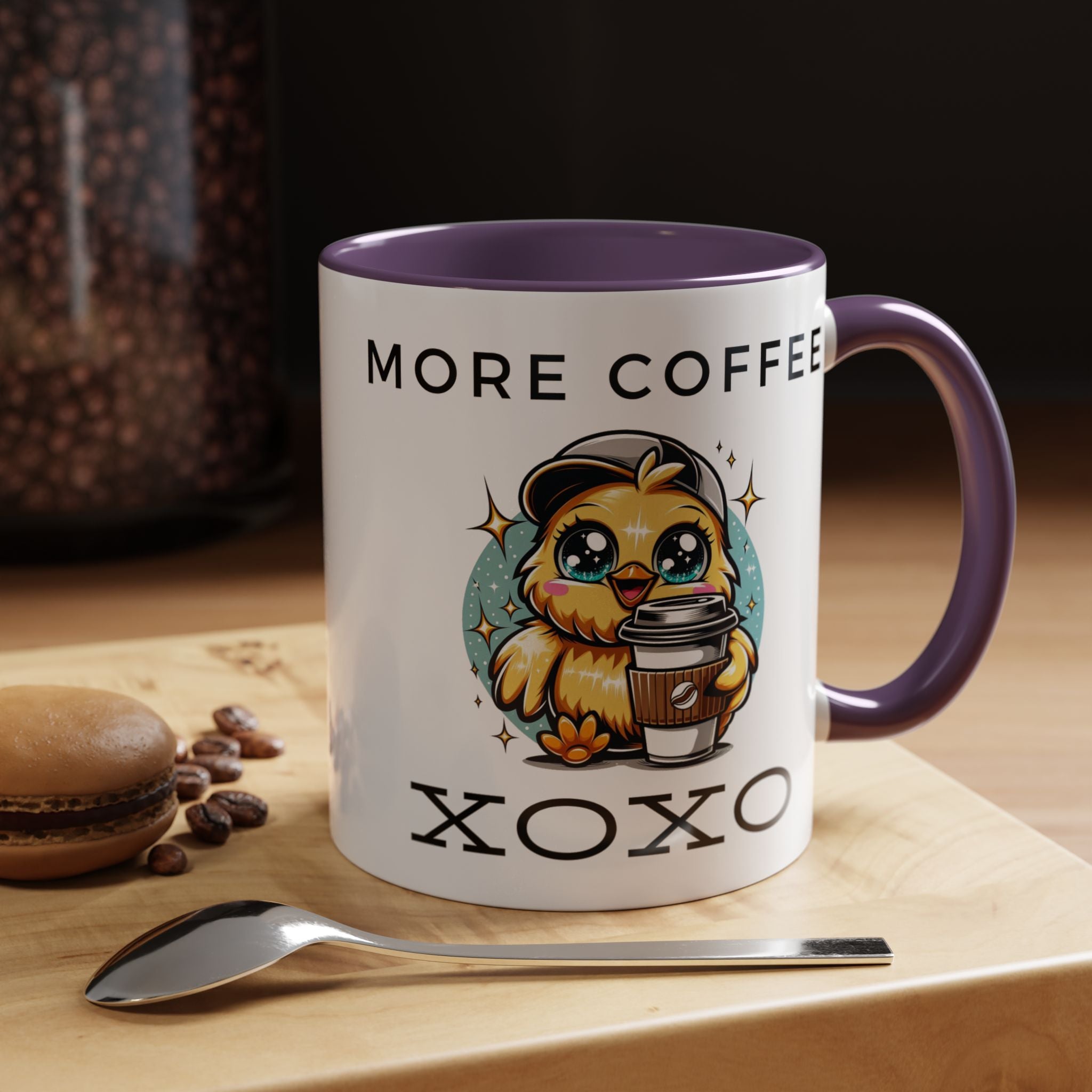 Charming Coffee Mug, Cute Mug with Chick Design, Perfect for Coffee Lovers, Gift for Friends, XOXO Decor