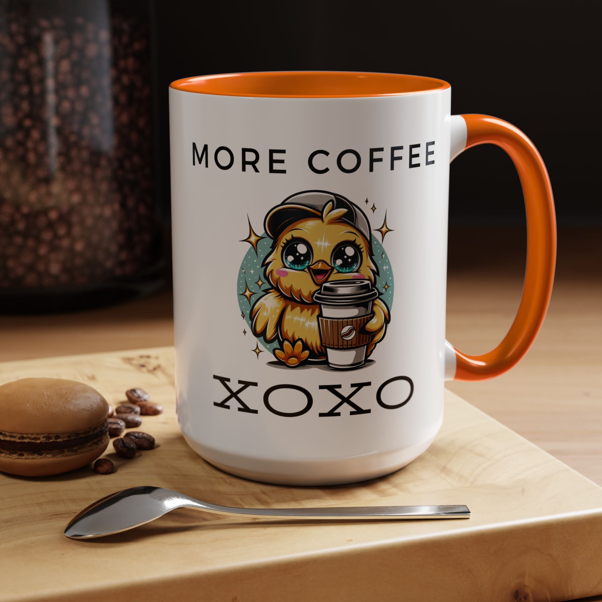 Charming Coffee Mug, Cute Mug with Chick Design, Perfect for Coffee Lovers, Gift for Friends, XOXO Decor