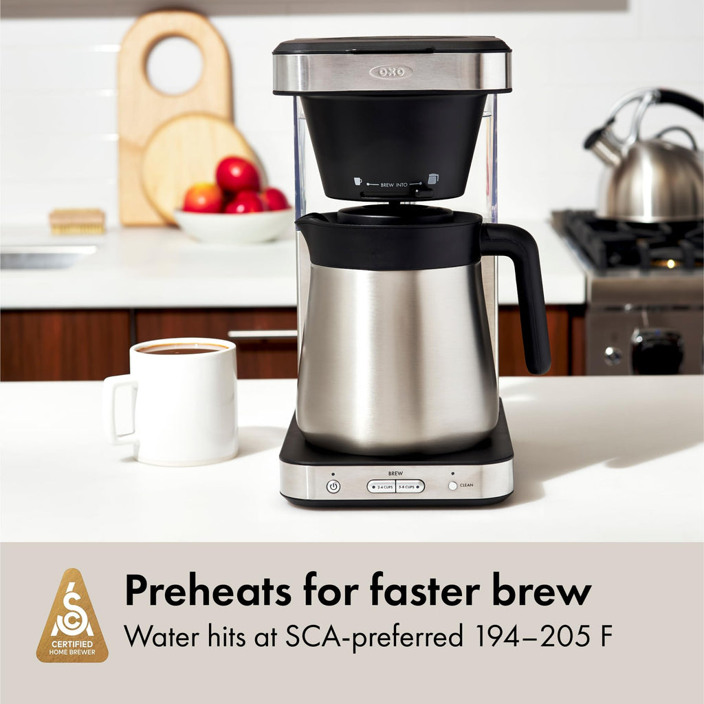 OXO Brew 8 Cup Coffee Maker, Stainless Steel