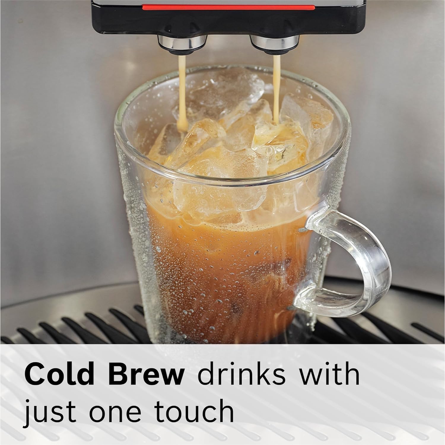 Bosch 800 Series Fully Automatic Espresso Machine – 36 Drinks with Coffee World, Cold Brew, Double Cup, Integrated Milk Container, Smart Features, in Silver TQU60307